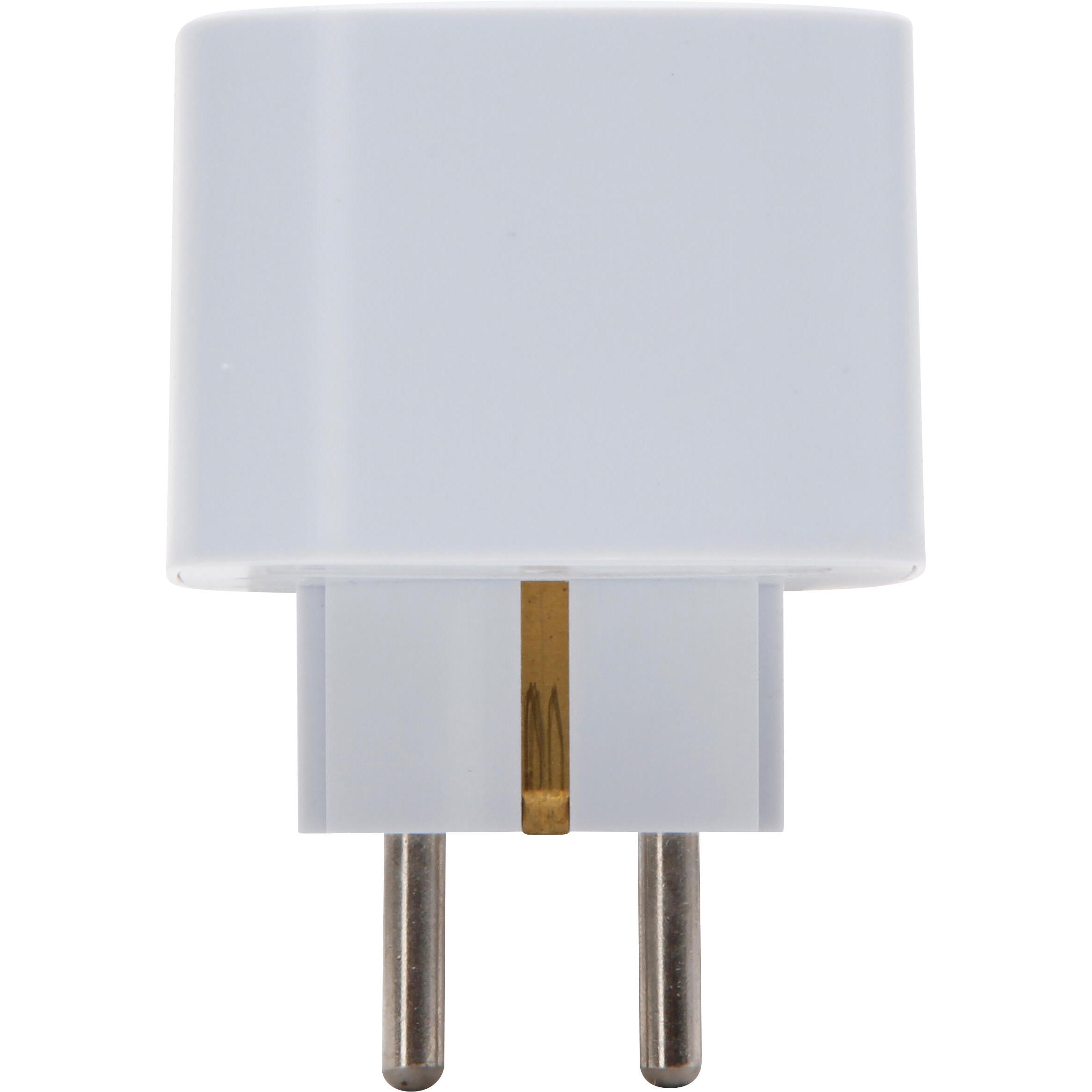 Socket outlet adapter with USB-A and USB-C, 2.4A, colour: white - Image 5