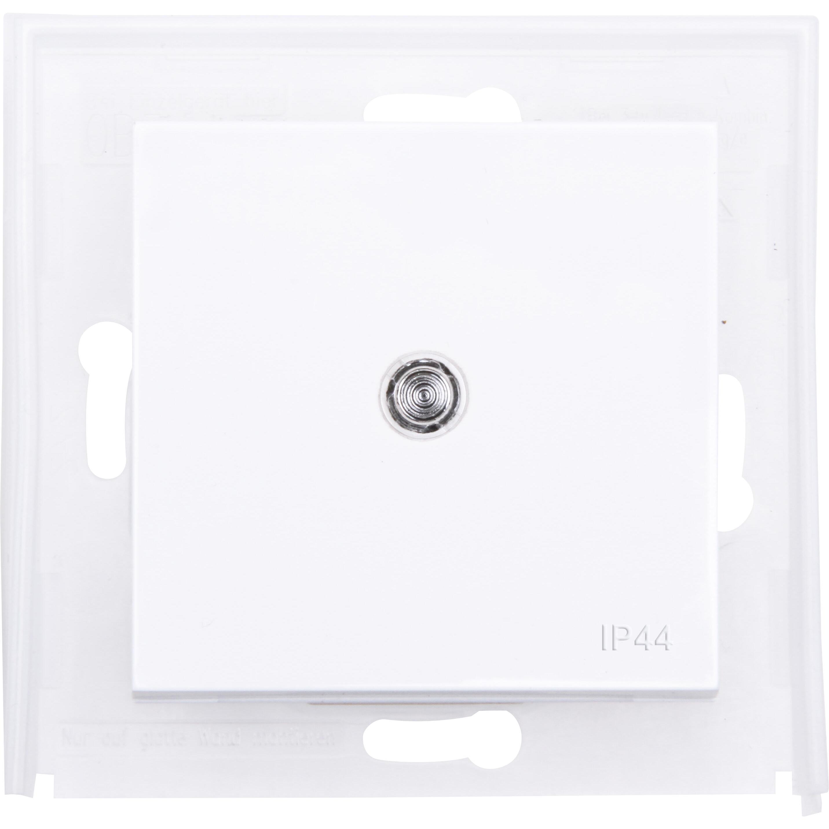 HK07 IP44 - rocker pad with lens, colour: arctic white mat