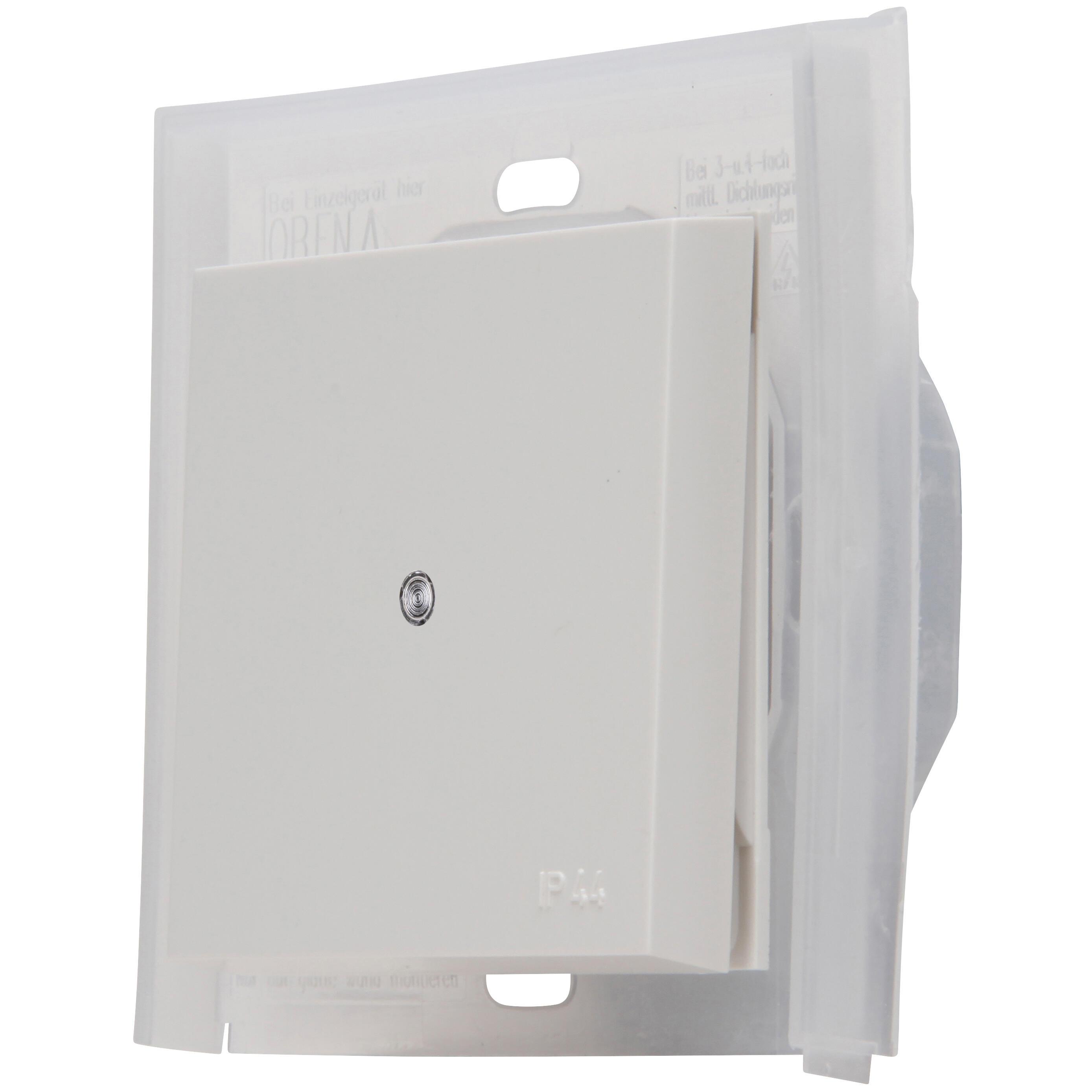 HK07 IP44 - rocker pad with lens, colour: pure white