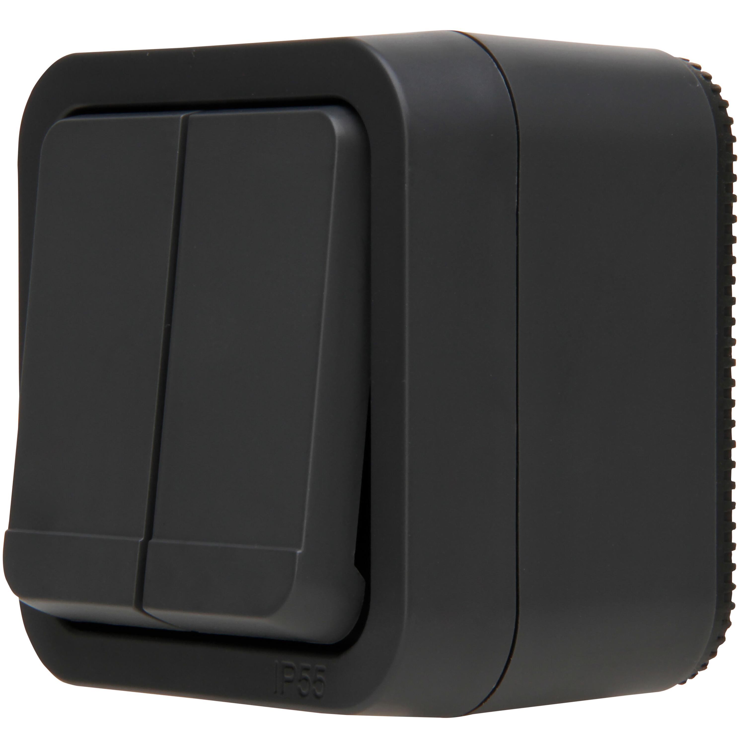 MARIS - surface-mounted damp-proof switch, colour: anthracite - Image 8
