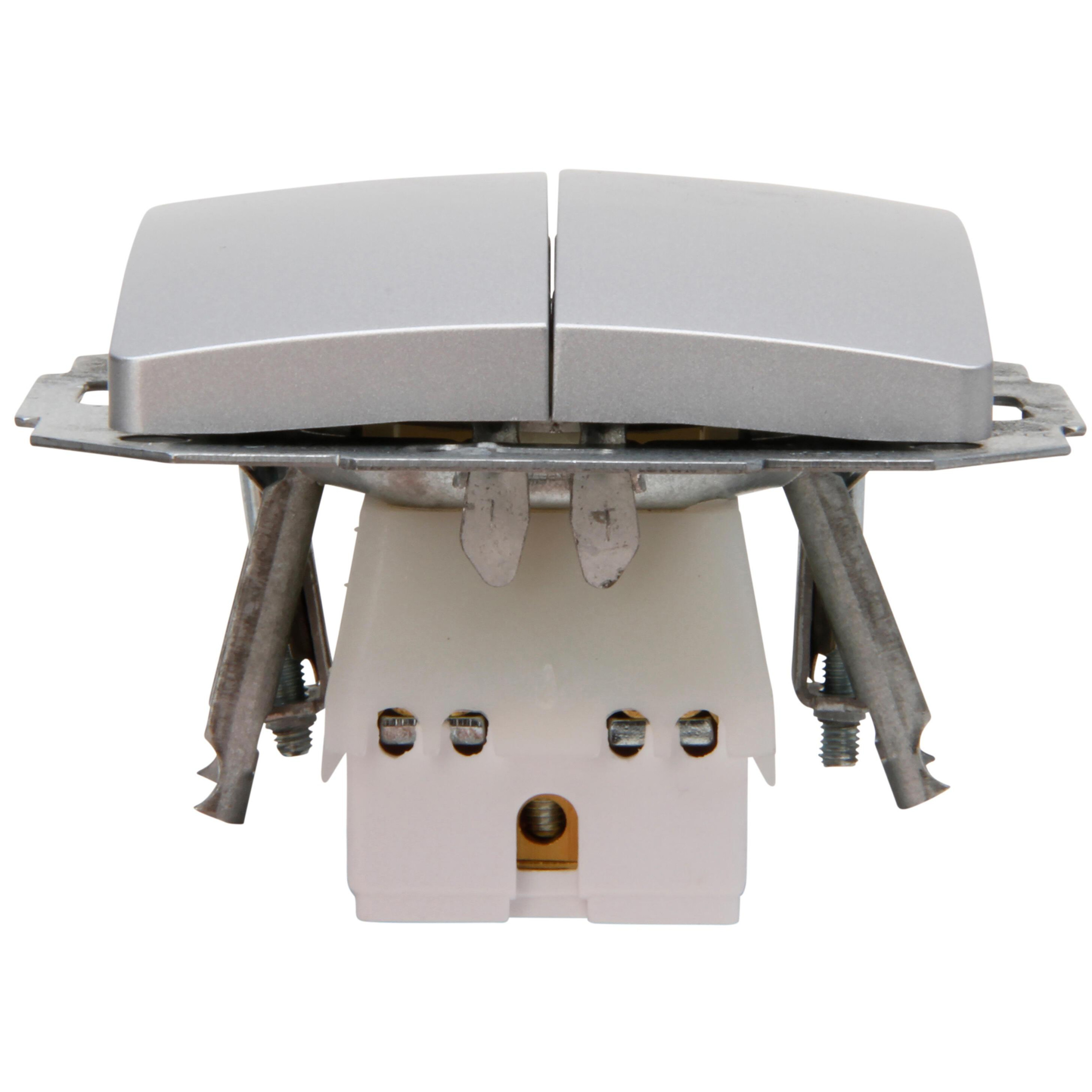 PARIS - double change-over switch, colour: silver - Image 4