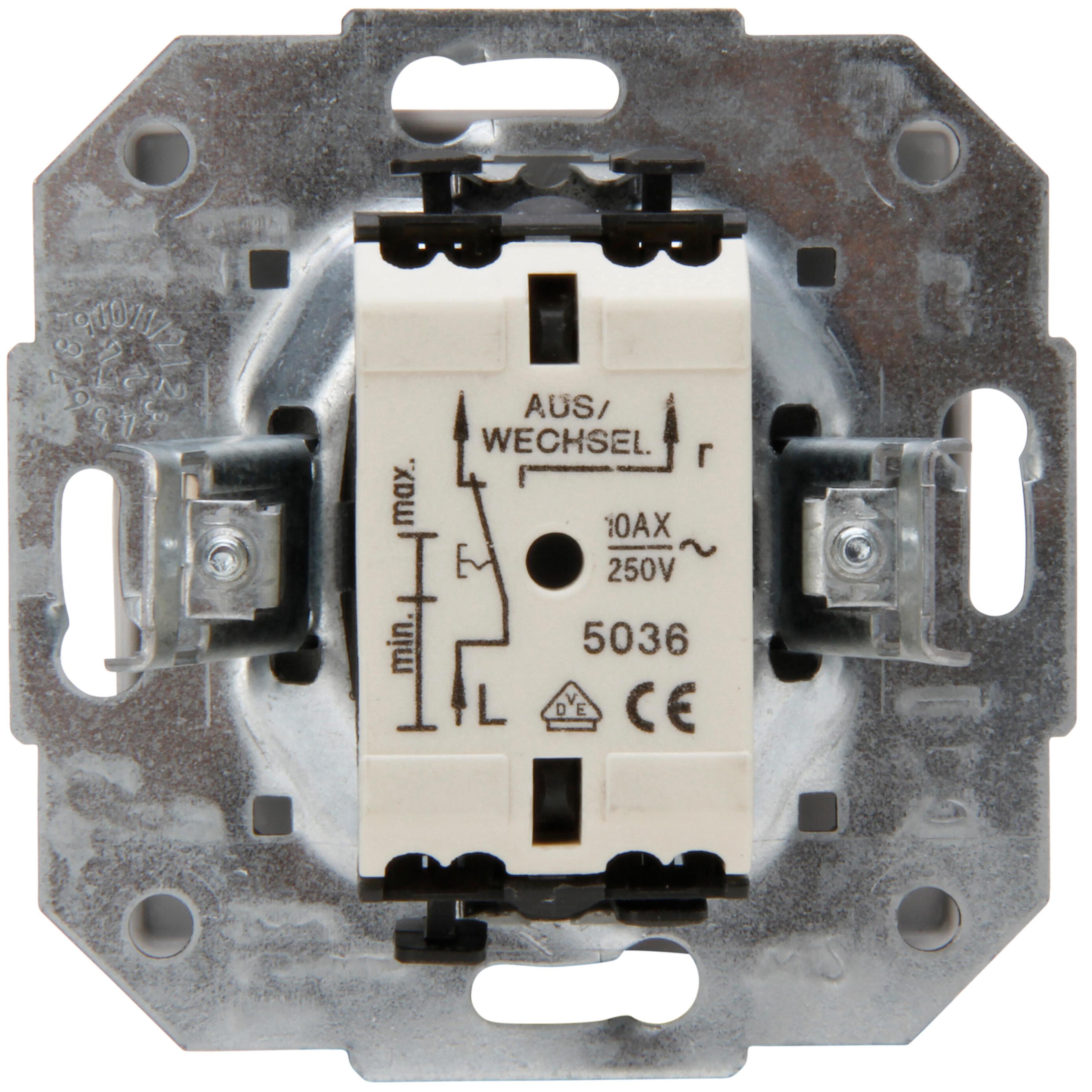 PARIS - Profi-Pack: 4 Universal switches (off and change-over), colour: rosewood - Image 3