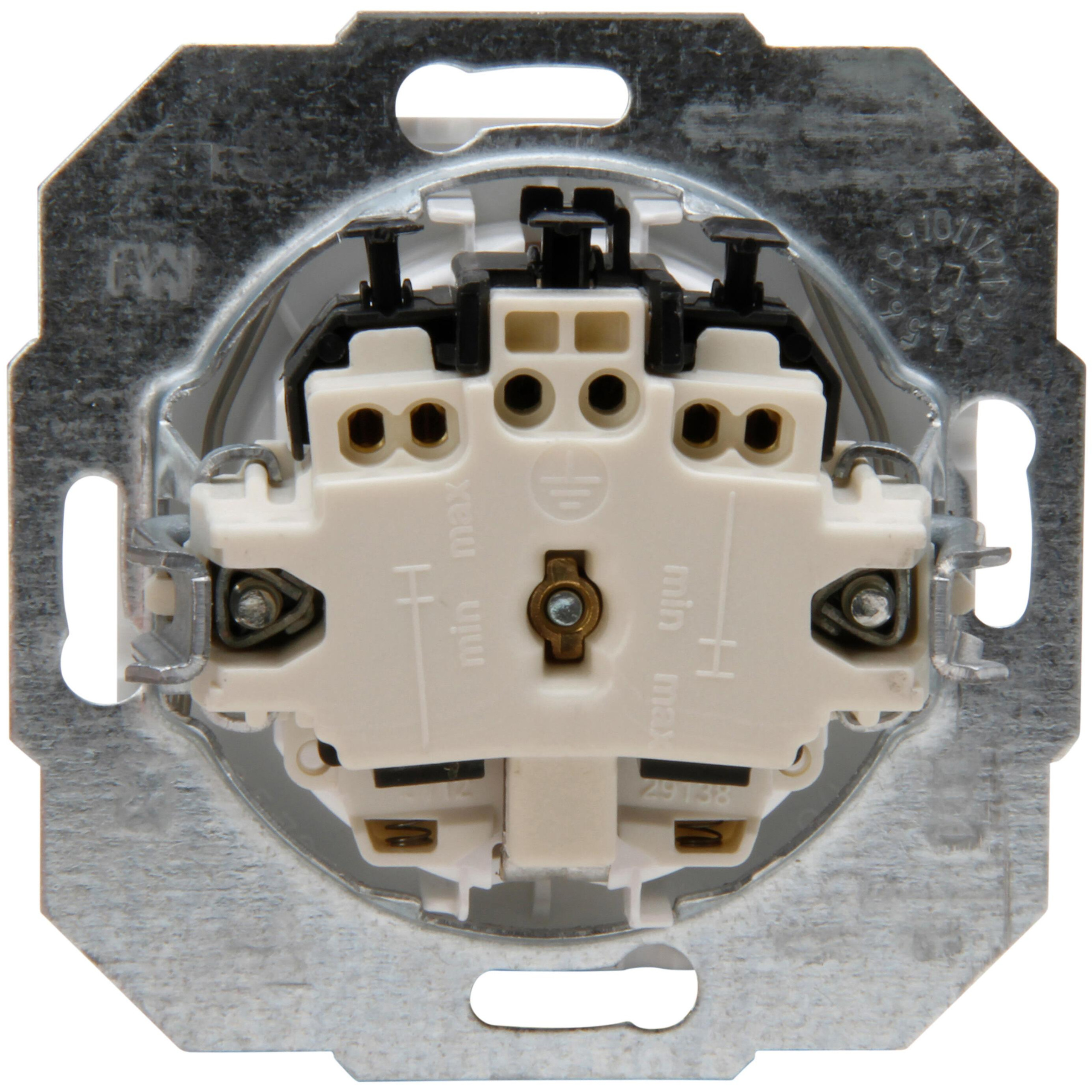 PARIS - earthed socket outlet with hinged lid and with shutter, colour: arctic white - Image 3