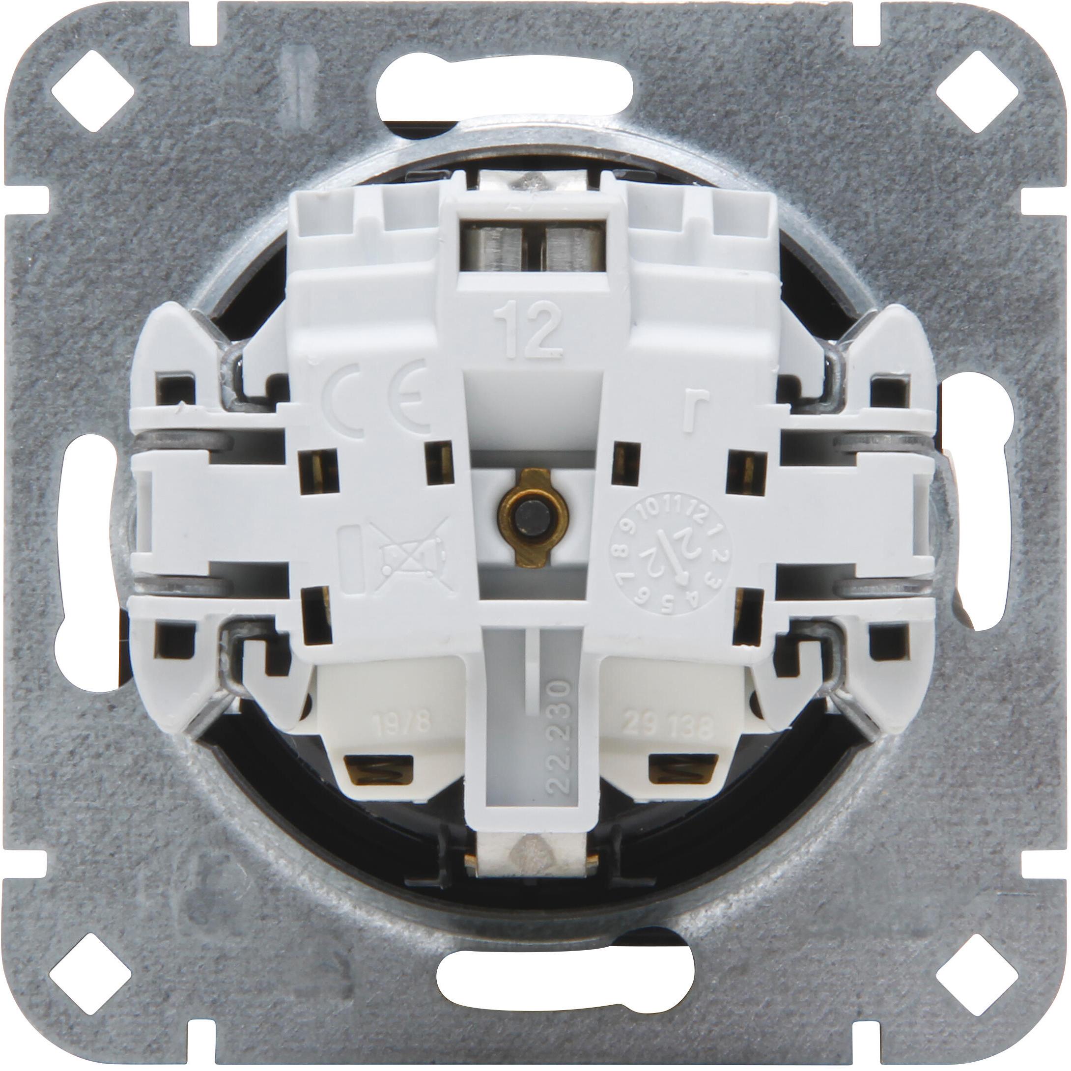 HK07 - Earthed socket outlet with shutter, colour: anthracite - Image 3