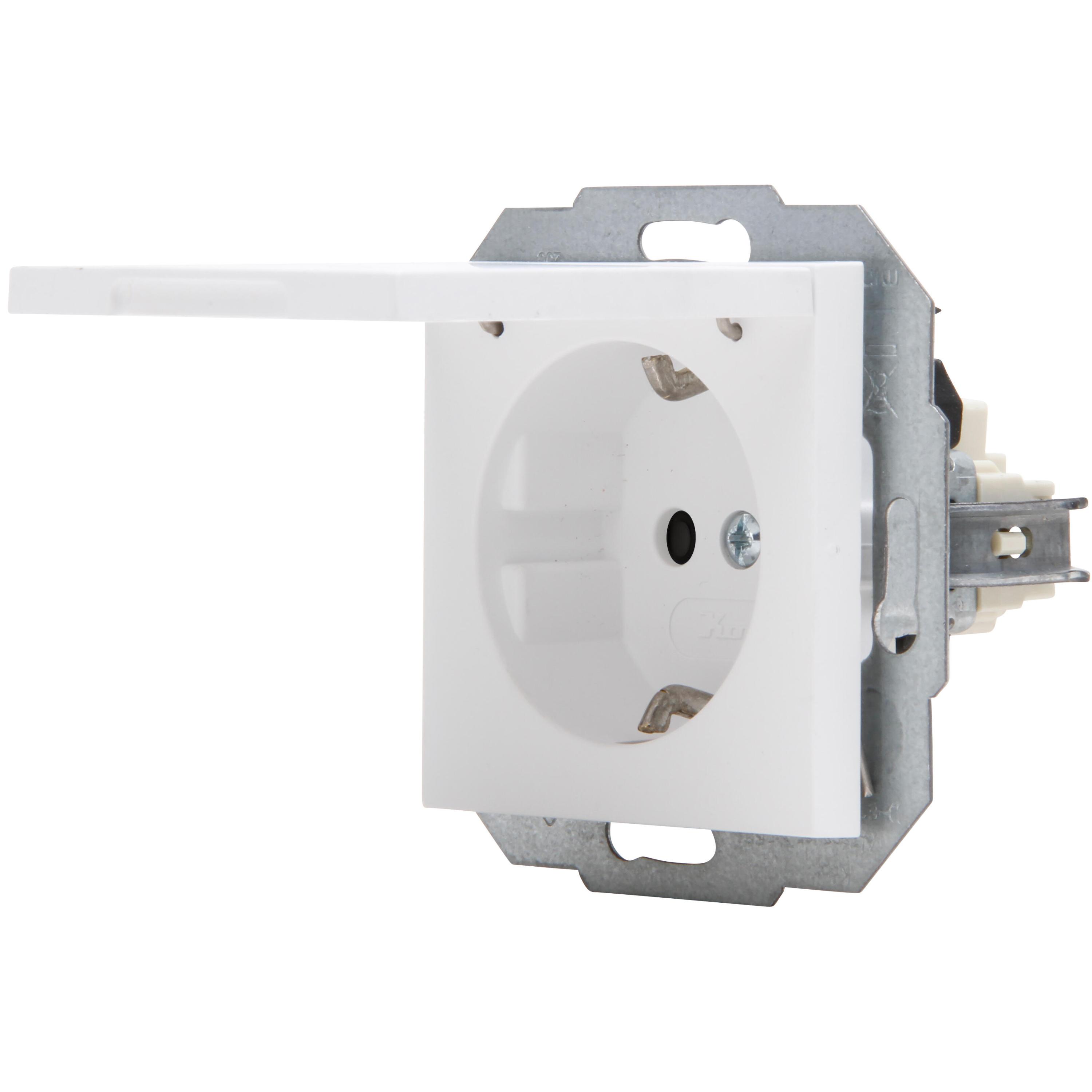 ATHENIS - Safety socket, hinged lid, increased protection against accidental contact, colour: arctic white matt - Image 8