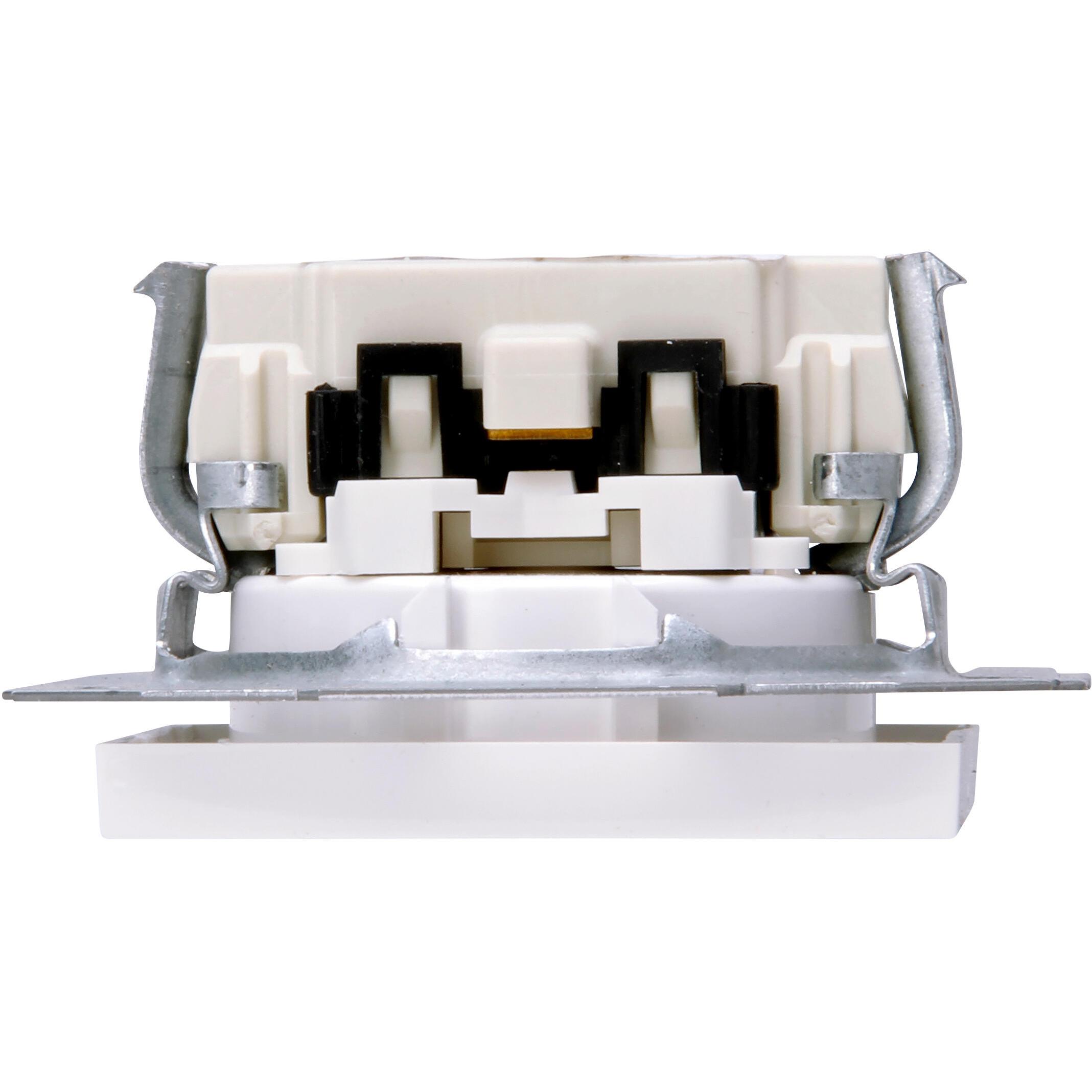 HK07 - earthed socket outlet with central earth contact and with shutter, colour: arctic white - Image 4