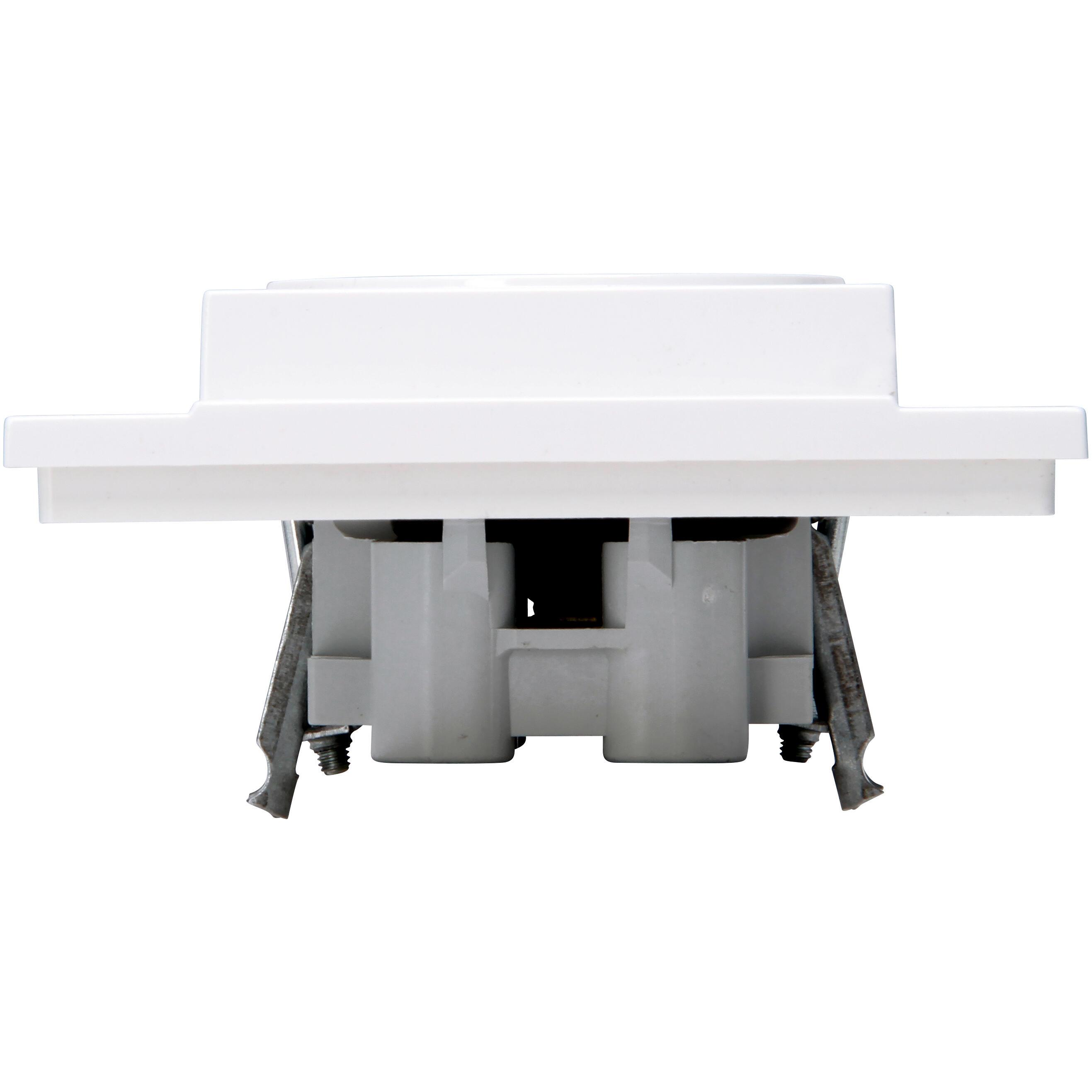 Double socket outlet without earth, with shutter, for the installation in a switch box Ø 60mm, colour: arctic white - Image 5