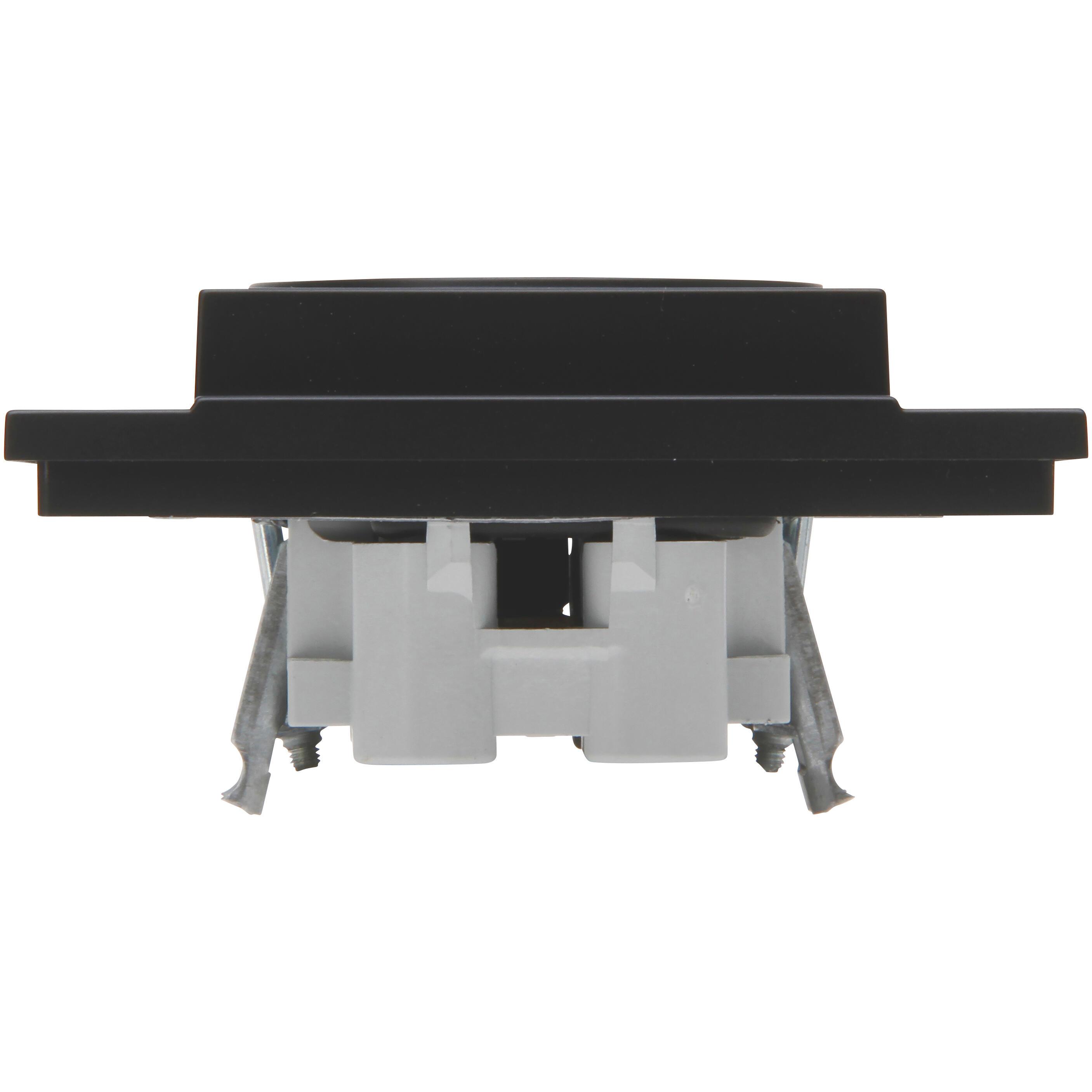 Double socket outlet without earth, with shutter, for the installation in a switch box Ø 60mm, colour: anthracite - Image 5