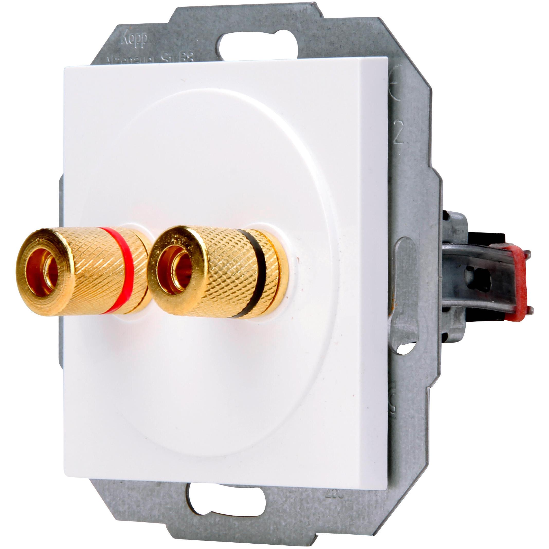 HK07 - loudspeaker socket for 4mm banana plugs or loudspeaker cables up to 16mm², colour: arctic white - Image 8