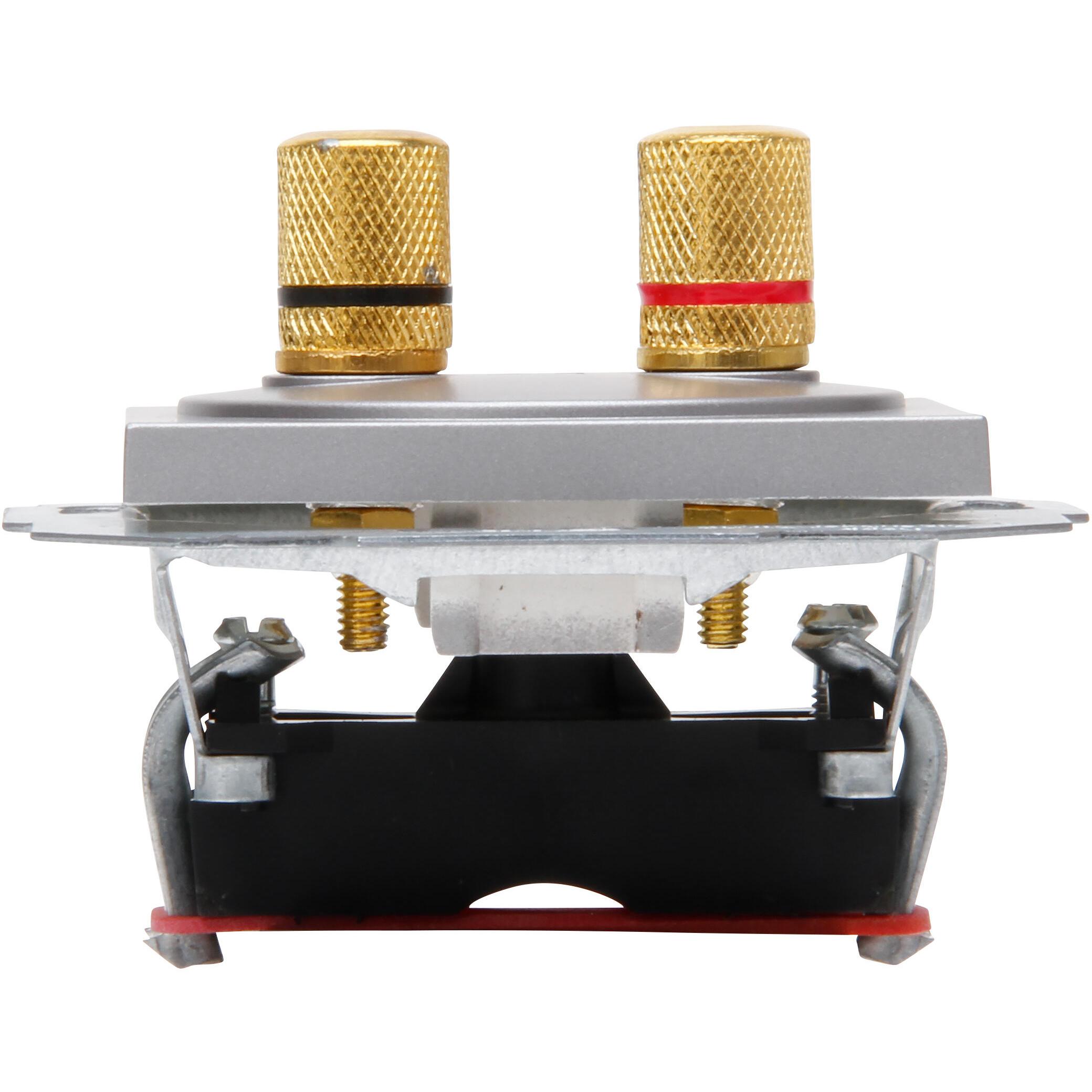 HK07 - loudspeaker socket for 4mm banana plugs or loudspeaker cable up to 16mm², colour: steel - Image 5