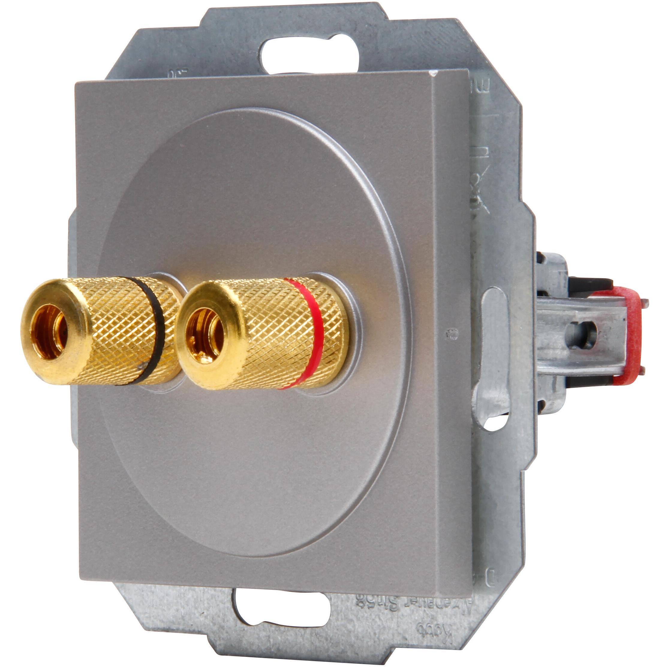 HK07 - loudspeaker socket for 4mm banana plugs or loudspeaker cable up to 16mm², colour: steel - Image 8