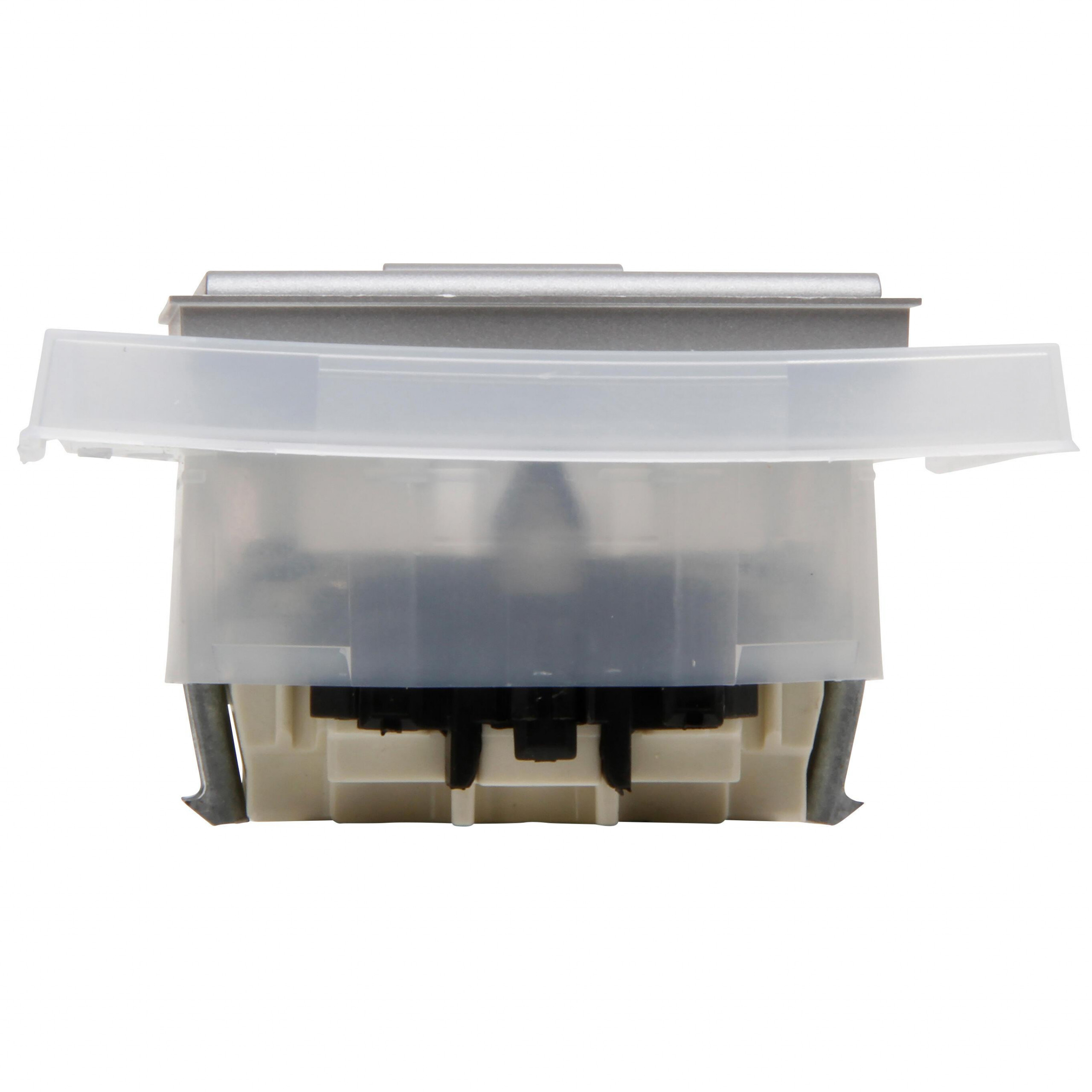 ATHENIS - Earthed socket outlet with hanged lid and shutter, protection class IP44, colour: steel - Image 5