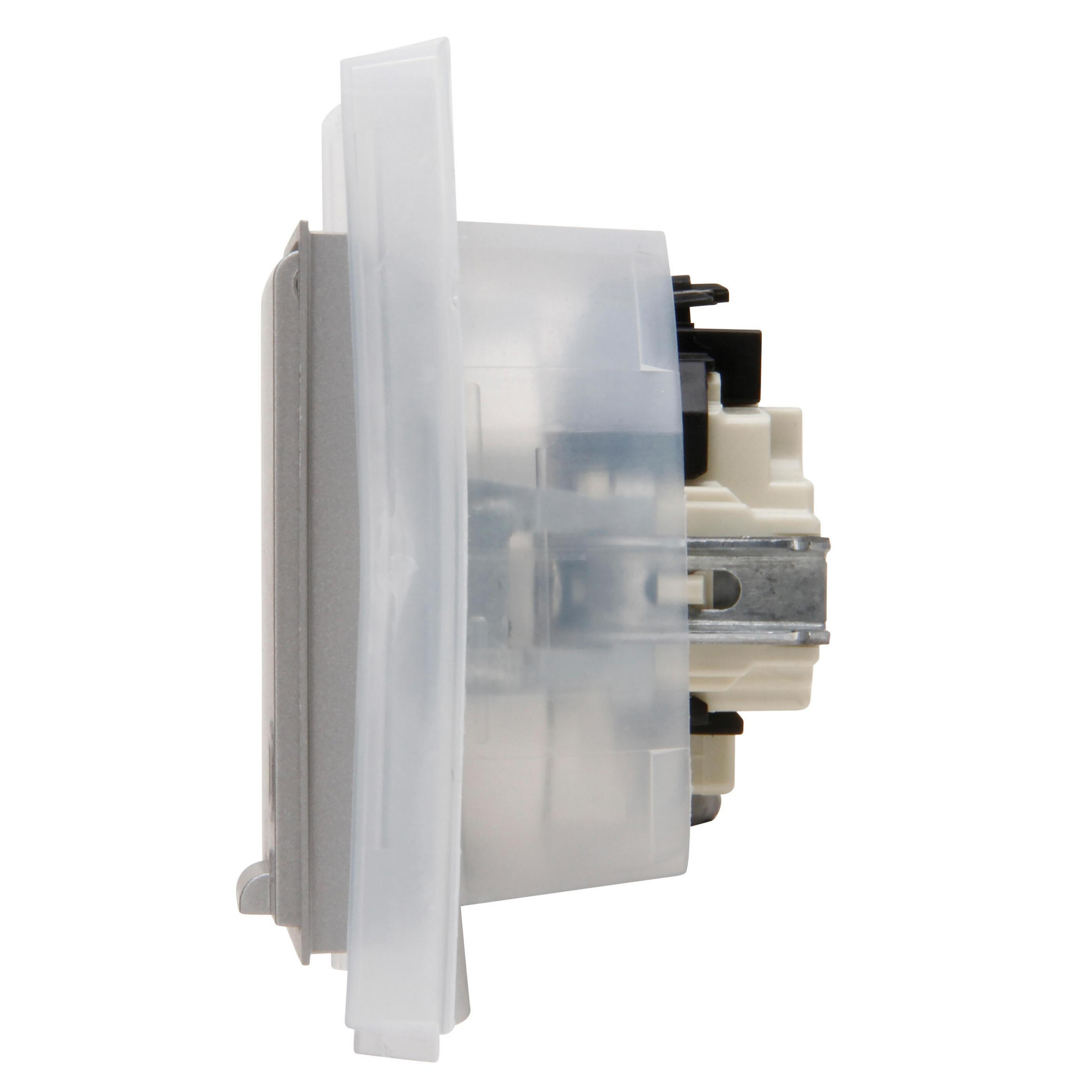 ATHENIS - Earthed socket outlet with hanged lid and shutter, protection class IP44, colour: steel - Image 7