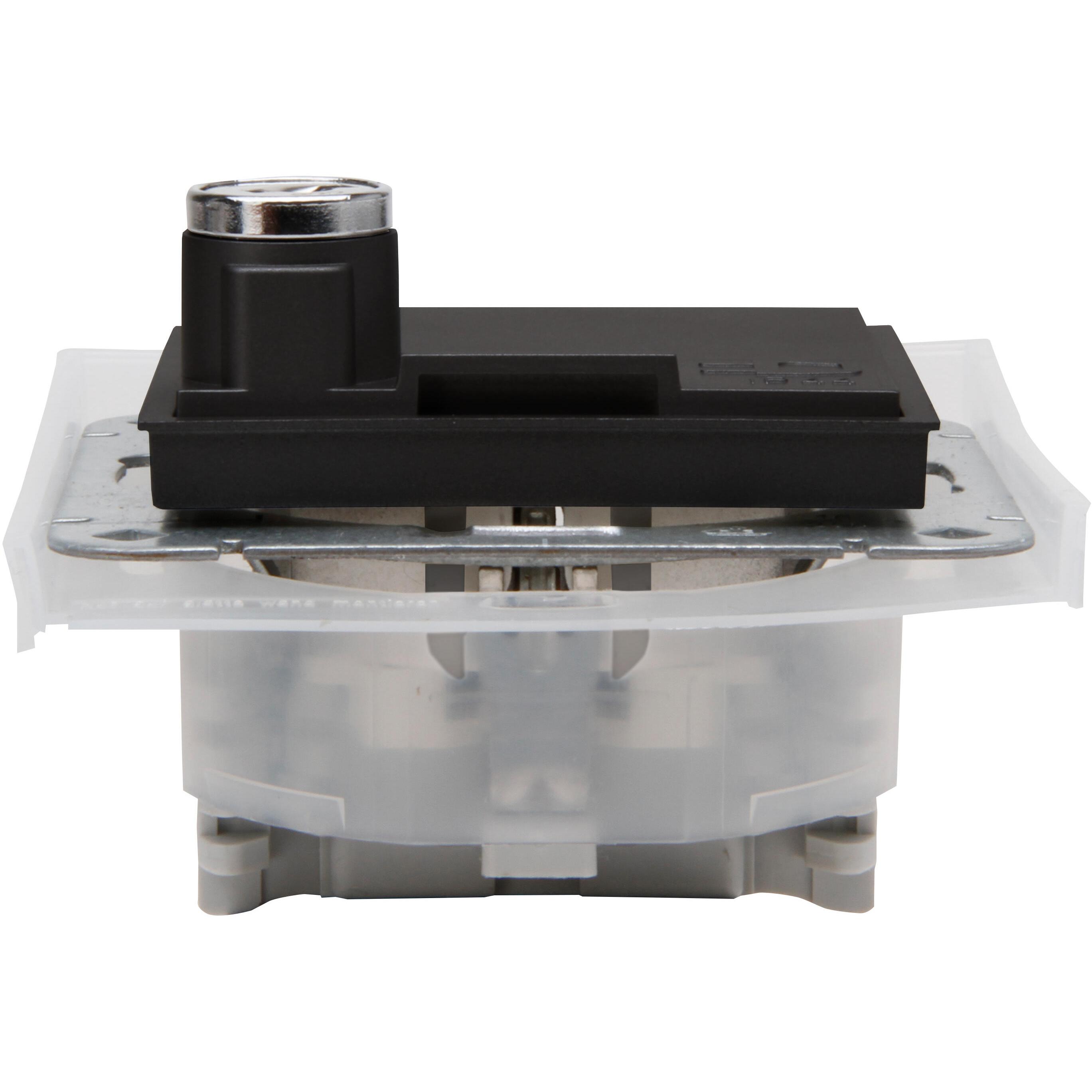 HK07 IP44 - earthed socket outlet with hinged lid, 1-fold, lockable, colour: anthracite - Image 5