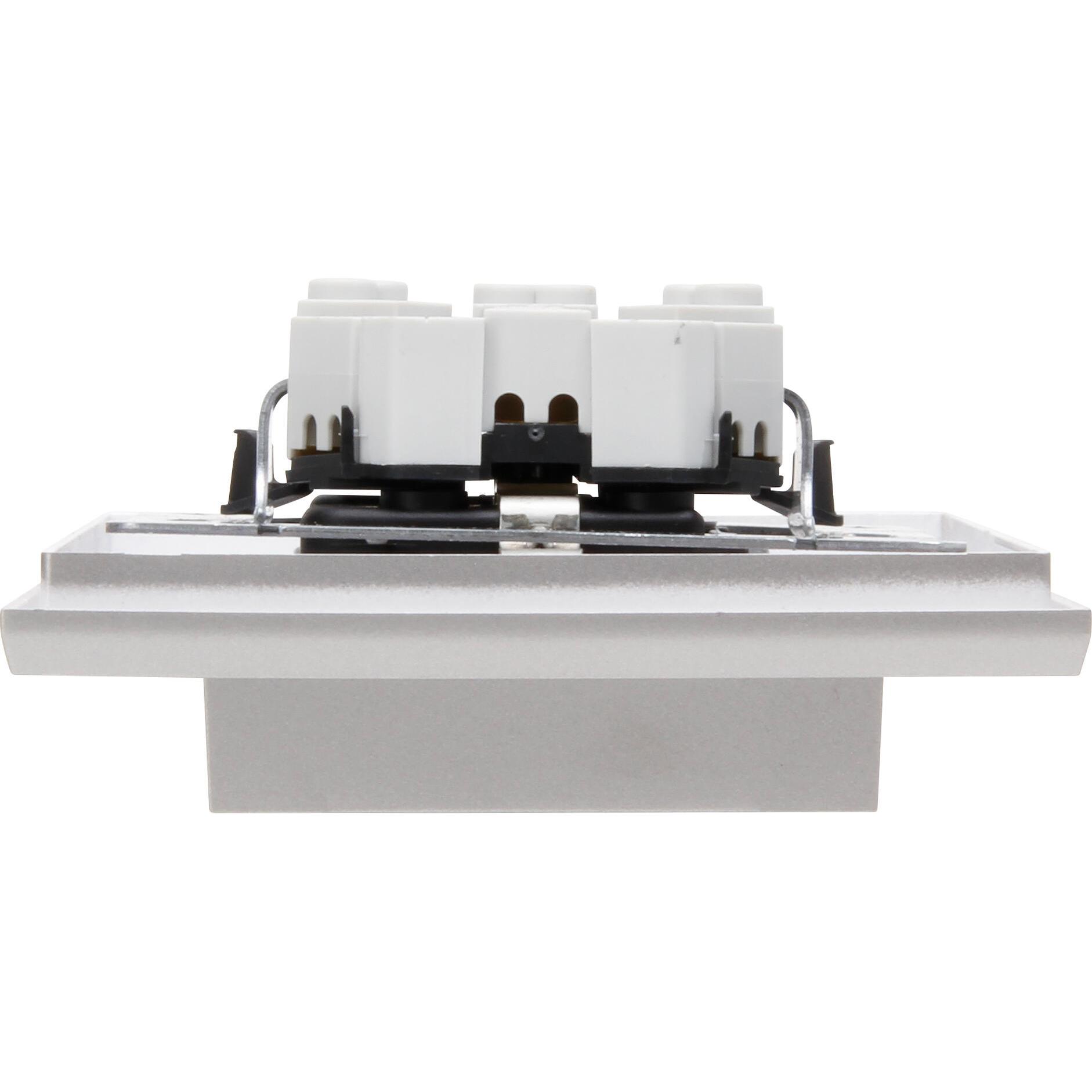 HK07 - double earthed socket outlet, colour: steel - Image 4