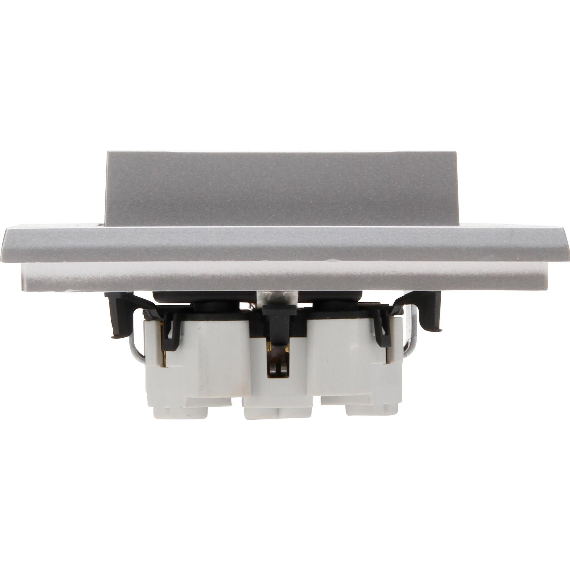 HK07 - double earthed socket outlet, colour: steel - Image 5