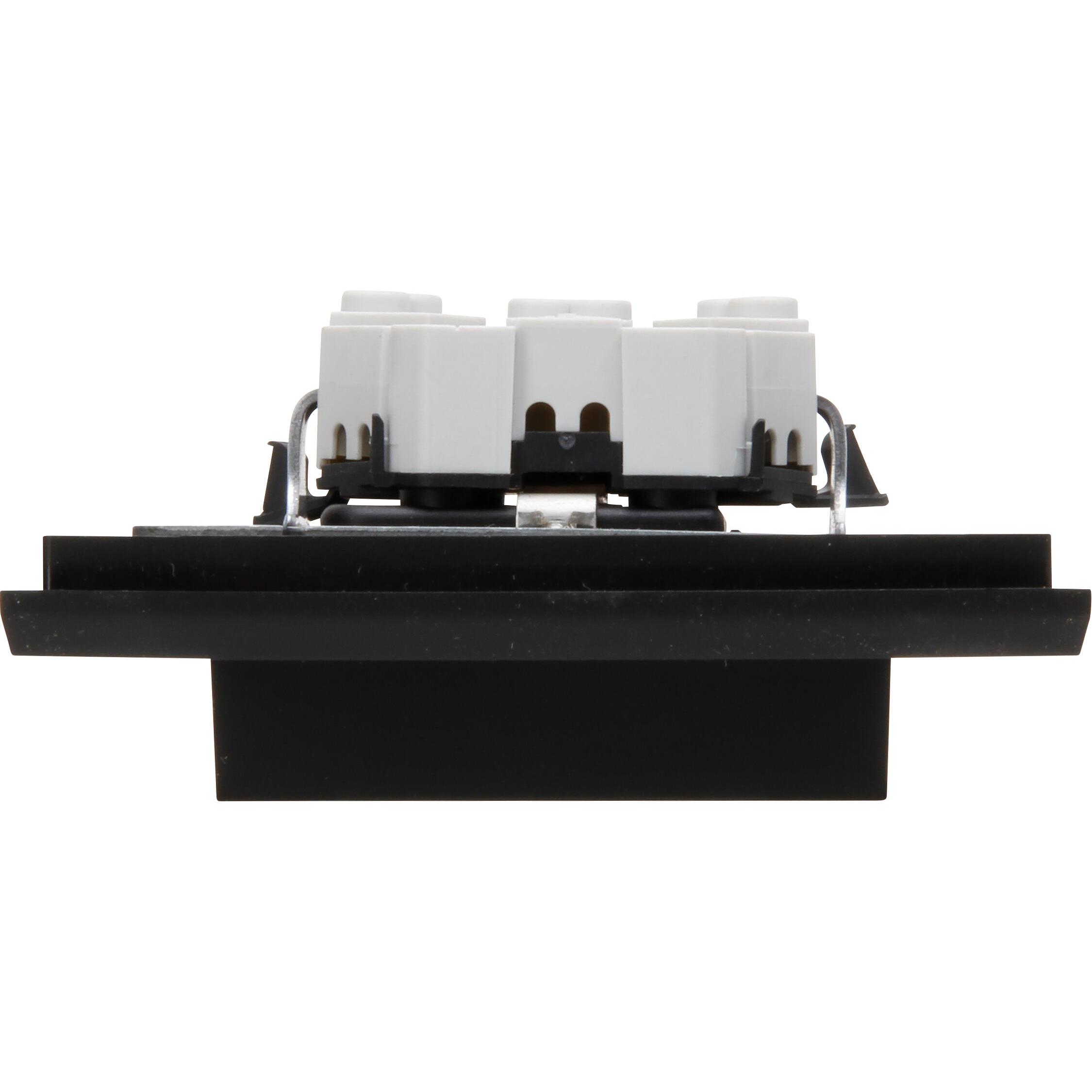 HK07 - double earthed socket outlet, colour: black matt - Image 4