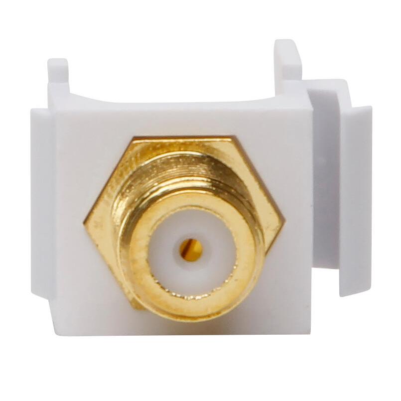Keystone module - F connecter, colour: gold plated - Image 2