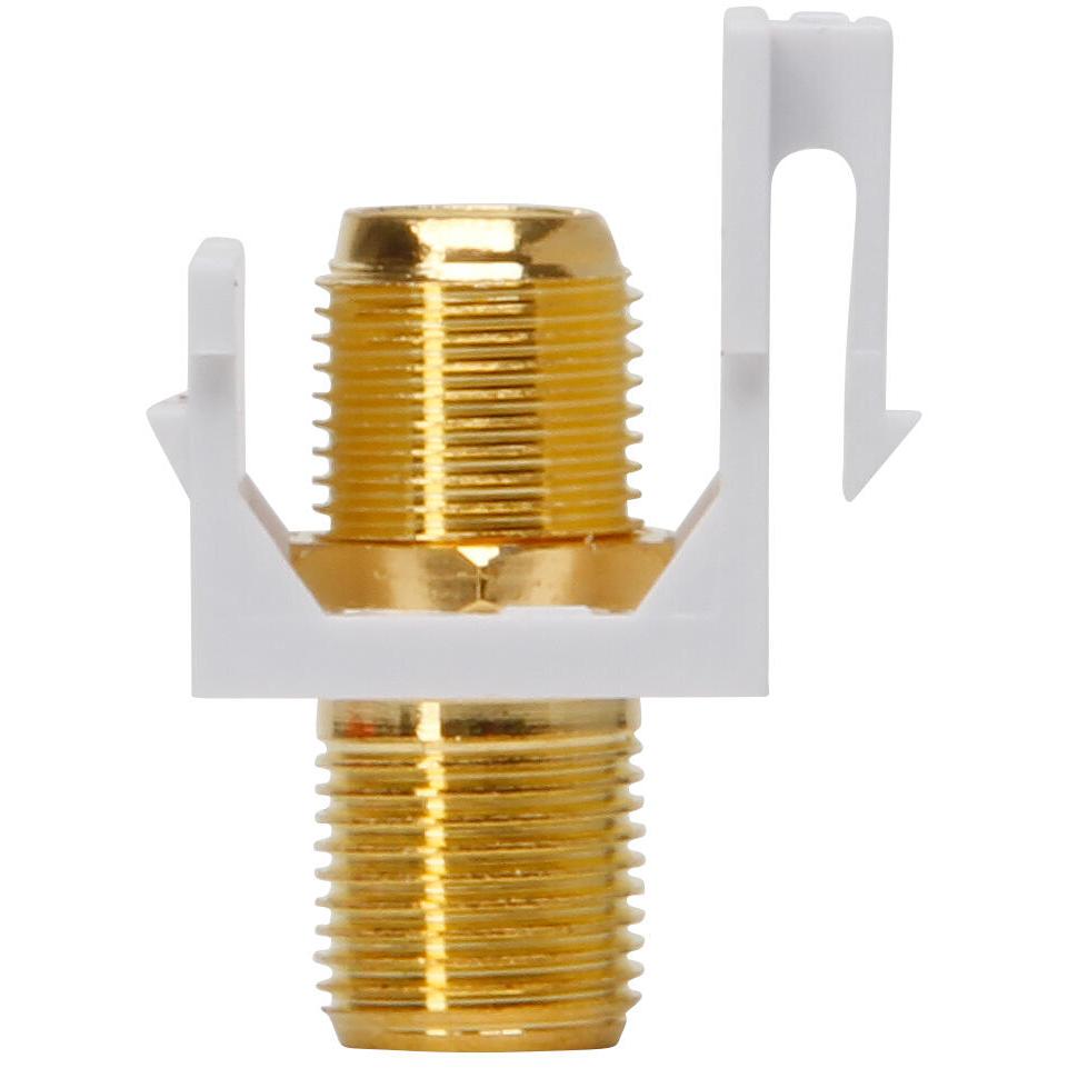 Keystone module - F connecter, colour: gold plated - Image 4