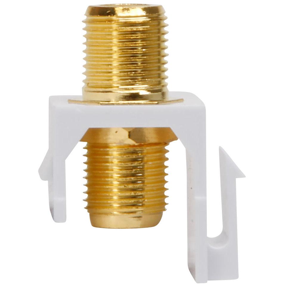 Keystone module - F connecter, colour: gold plated - Image 5