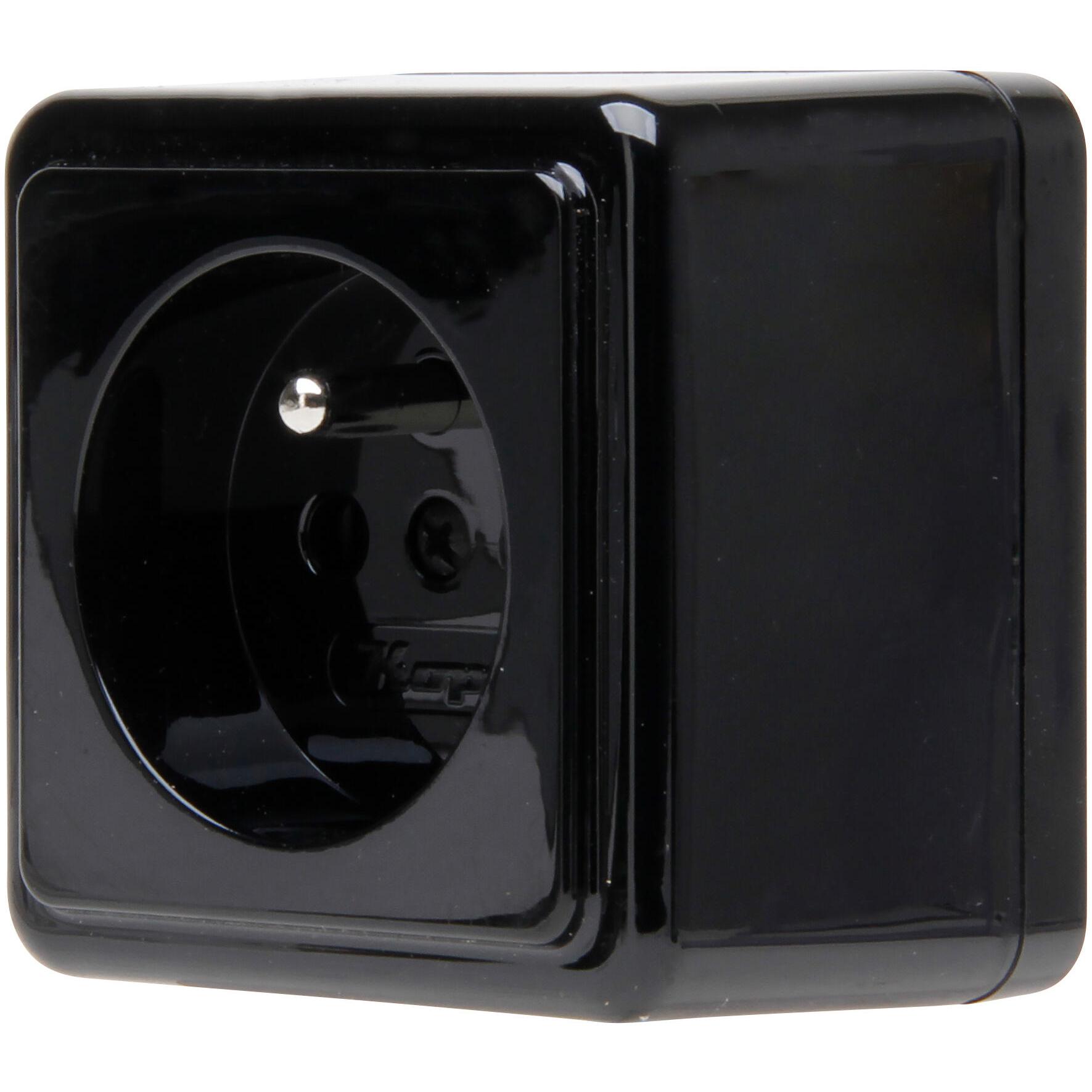 STANDARD - Center protective contact socket, increased touch protection, colour: black - Afbeelding 4