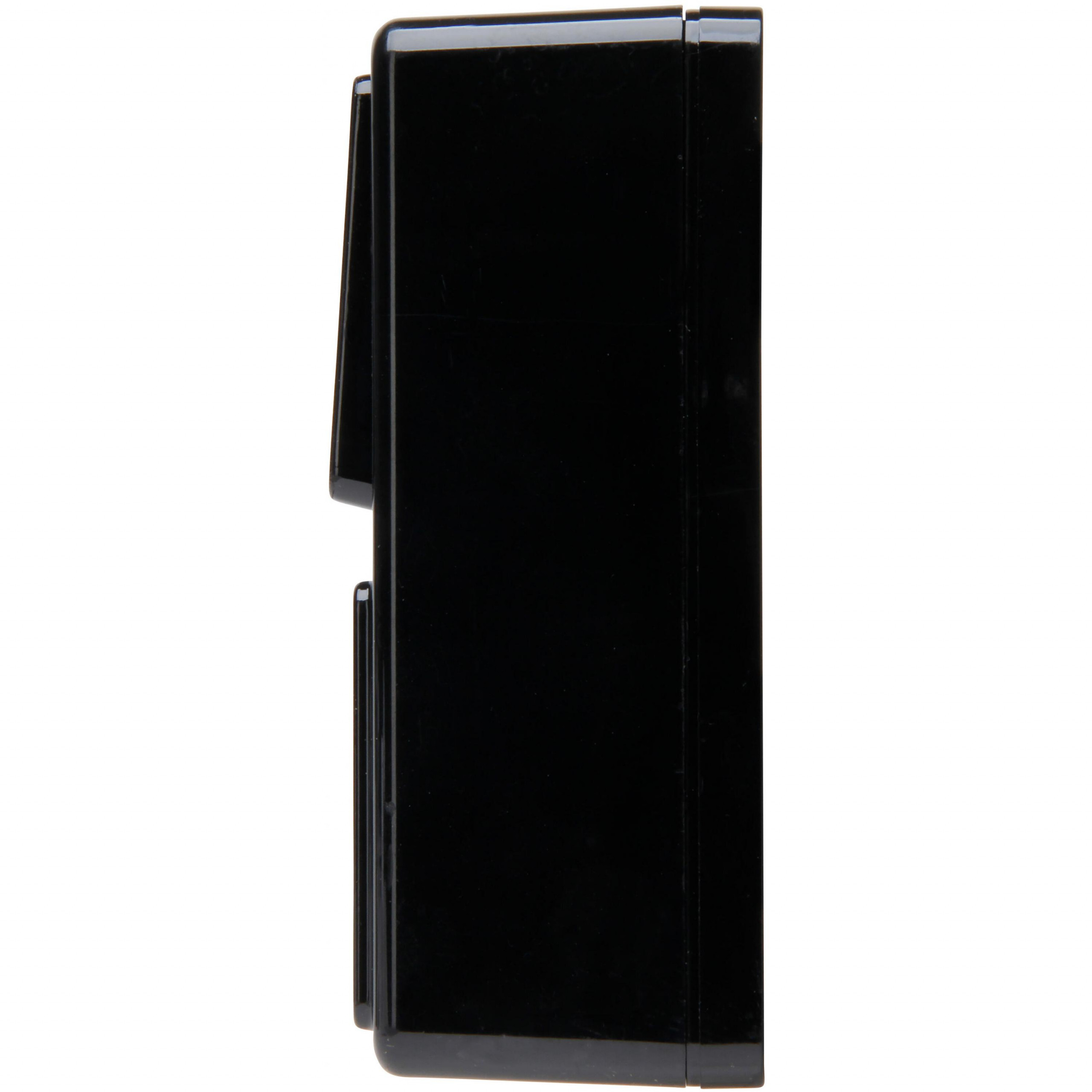 STANDARD - Center protective contact socket and A/W switch combination, with increased touch protection, colour: black - Afbeelding 6