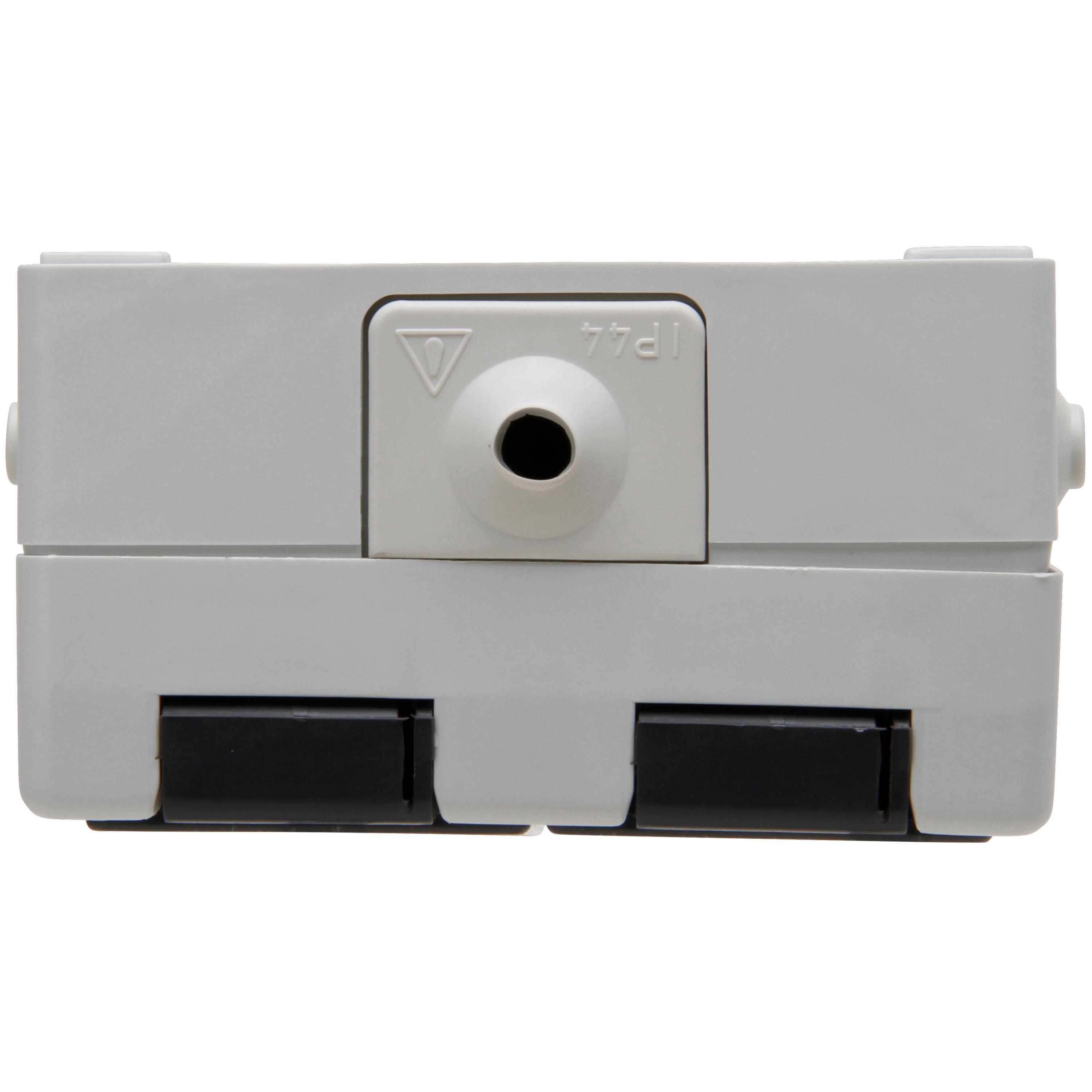 STANDARD - earthed socket outlet, 2-fold, with hinged lid, surface mounted, horizontal, colour: light grey - Afbeelding 4