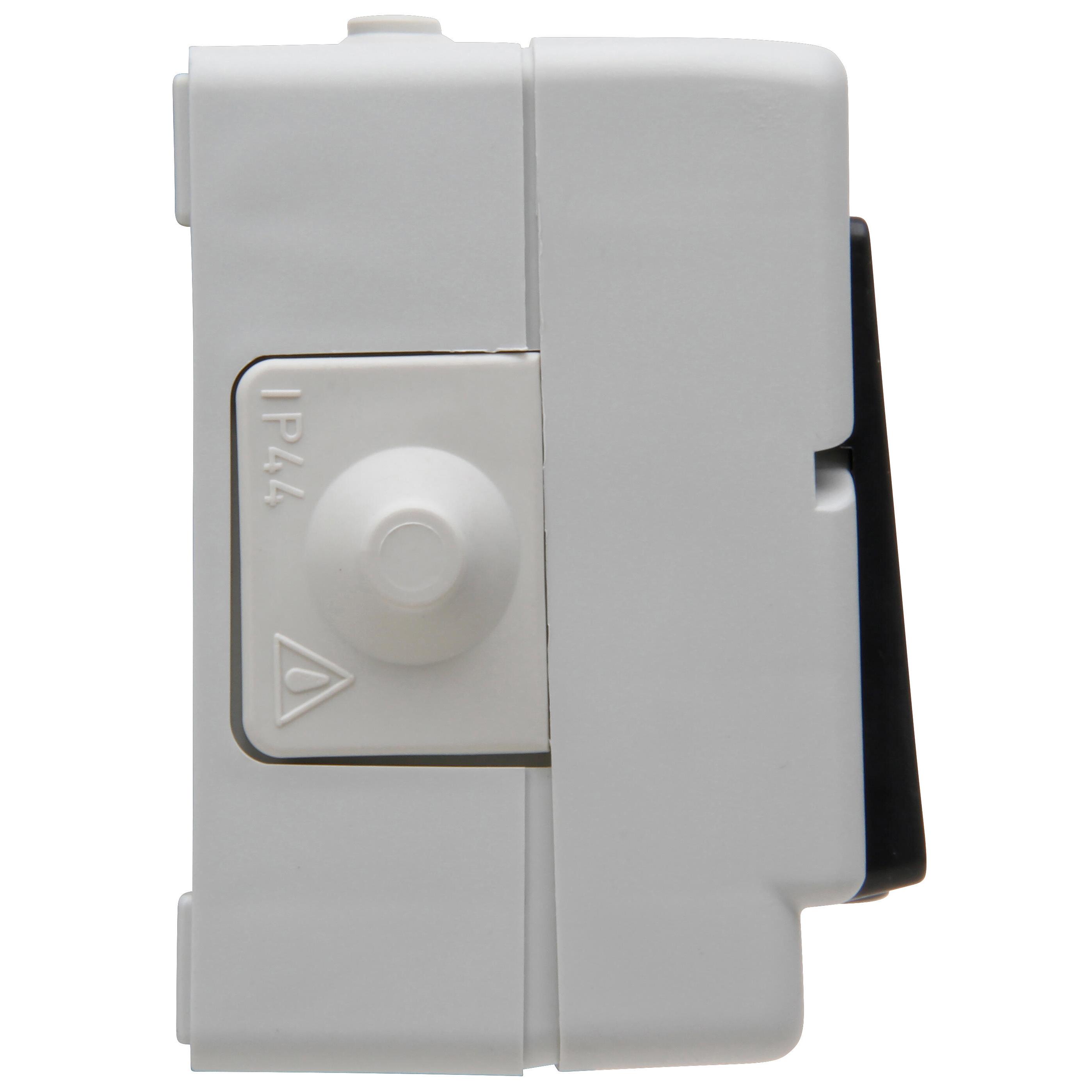 STANDARD - earthed socket outlet, 2-fold, with hinged lid, surface mounted, horizontal, colour: light grey - Afbeelding 7