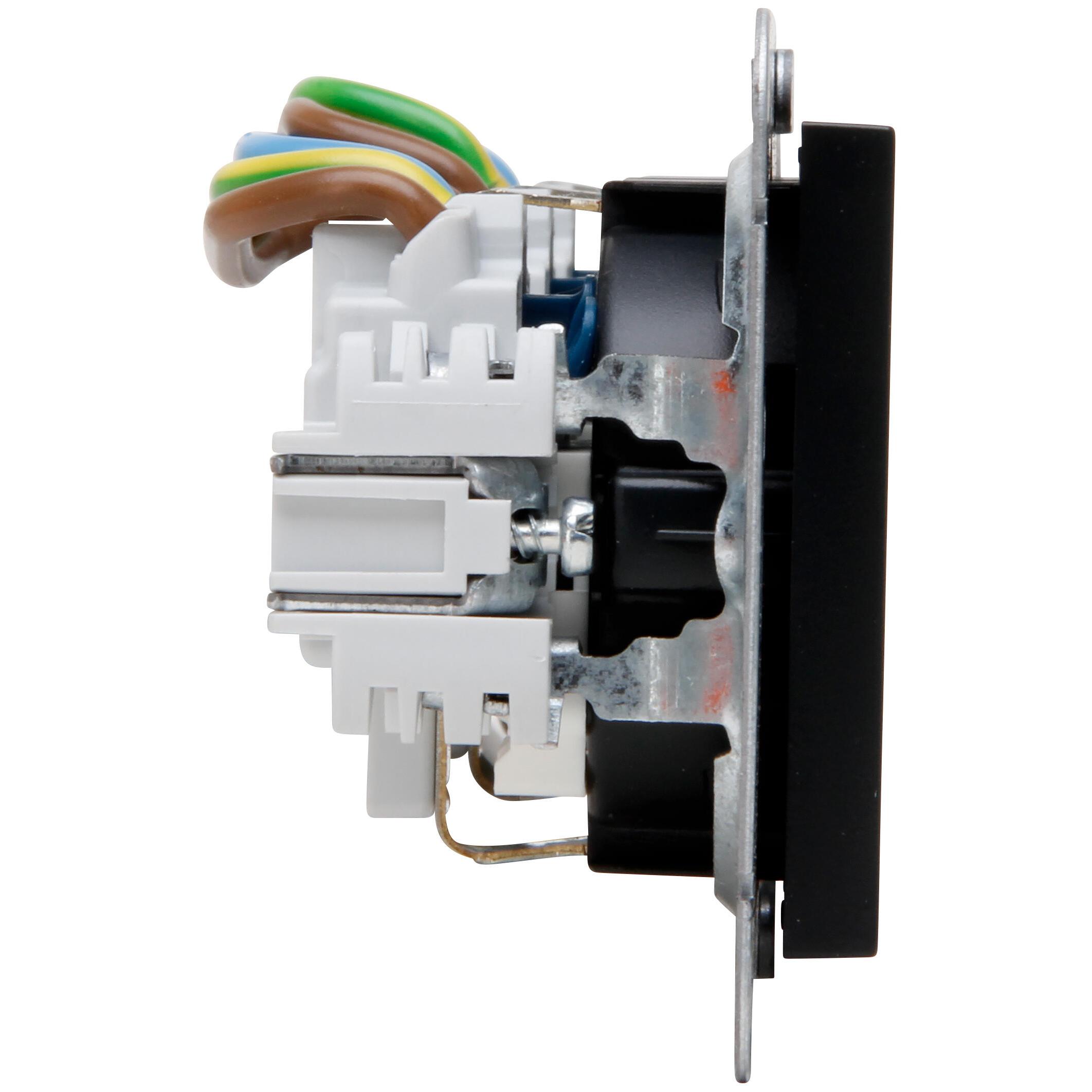 HK07 - KombiQuick, 3x wandcontactdoos 1V RA SH, mat-zwart - Afbeelding 7