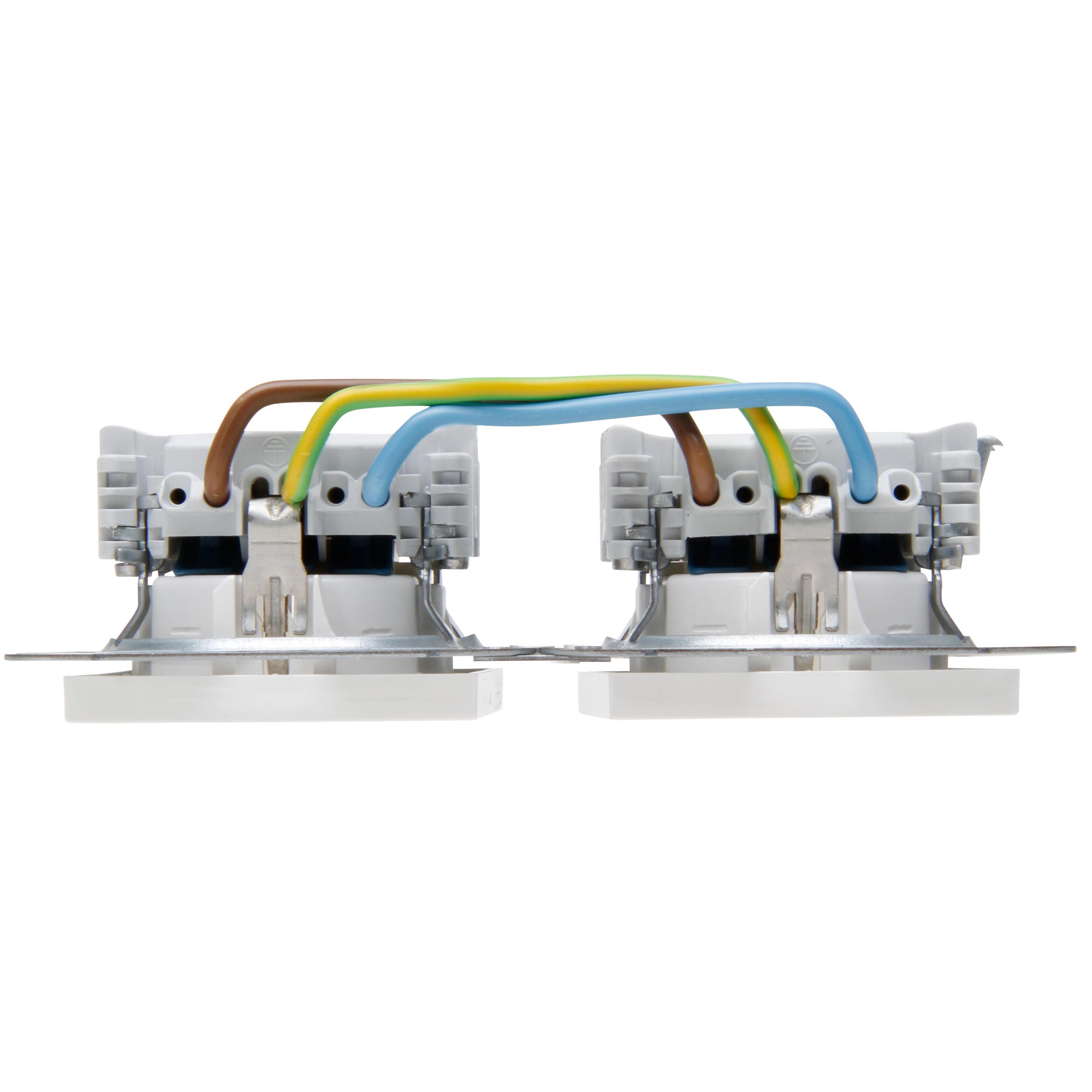 HK07 - KombiQuick, 2x wandcontactdoos 1V RA SH, helder wit - Afbeelding 4