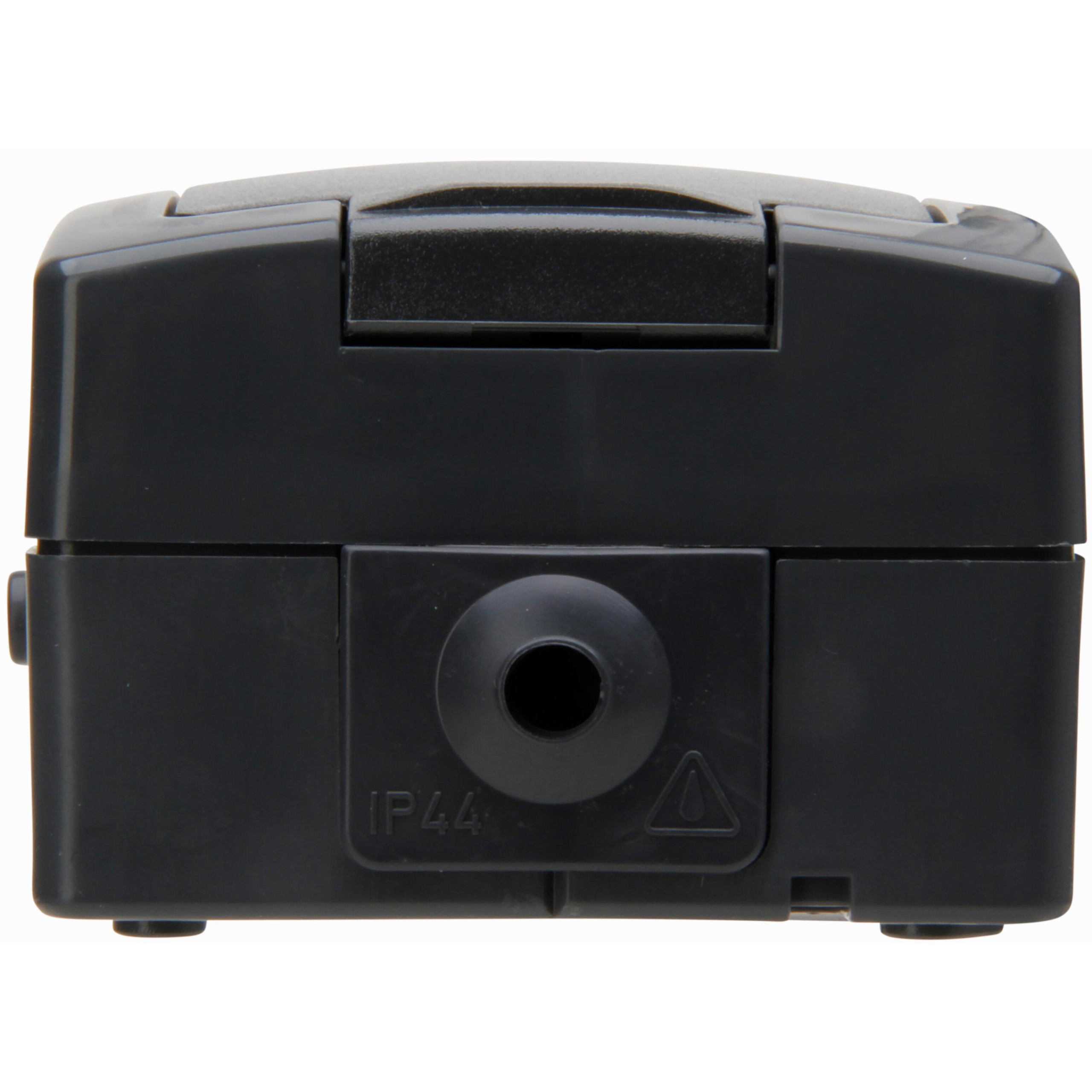 NAUTIC - wandcontactdoos 2V RA deksel IP44 verticaal, antraciet - Afbeelding 4