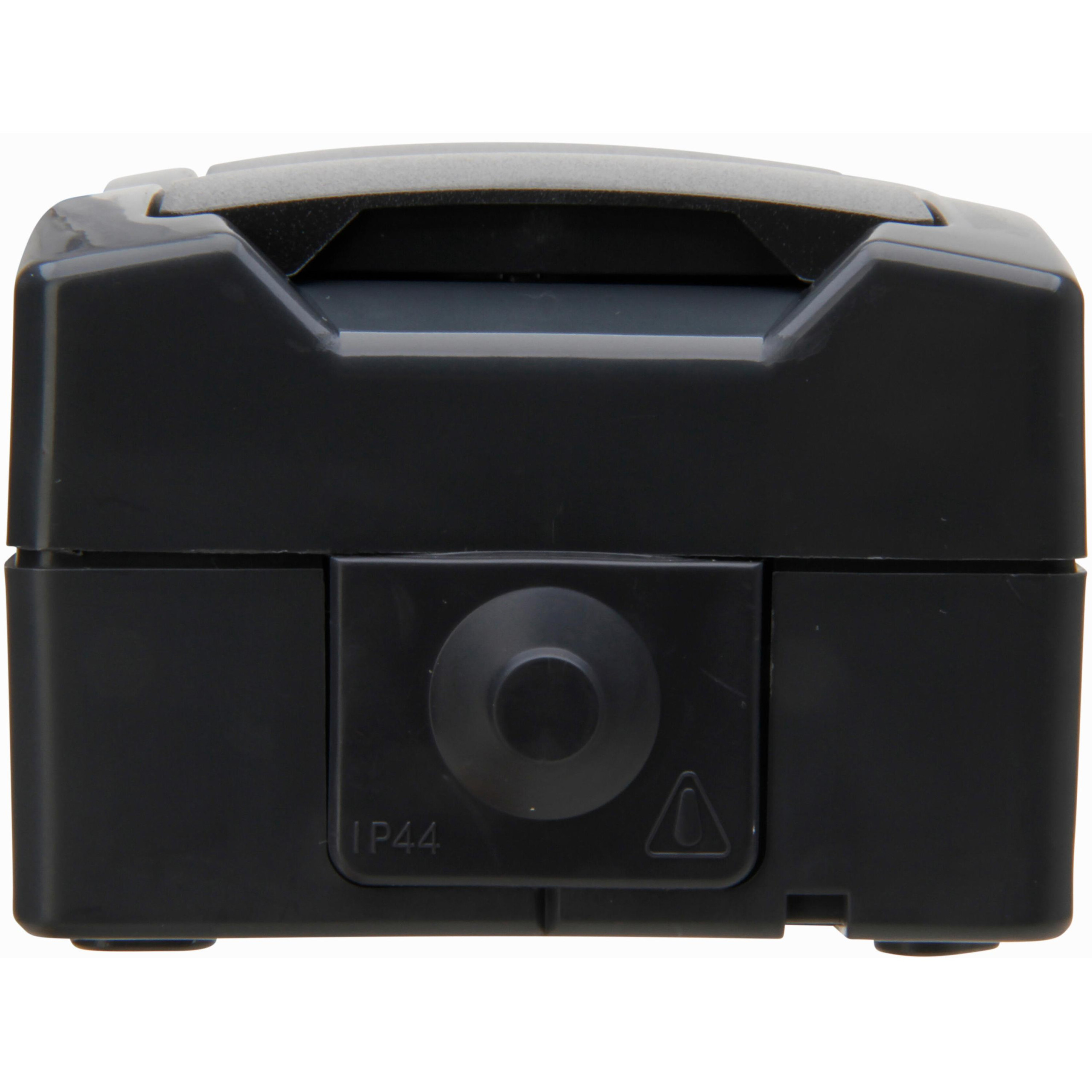 NAUTIC - wandcontactdoos 2V RA deksel IP44 verticaal, antraciet - Afbeelding 5