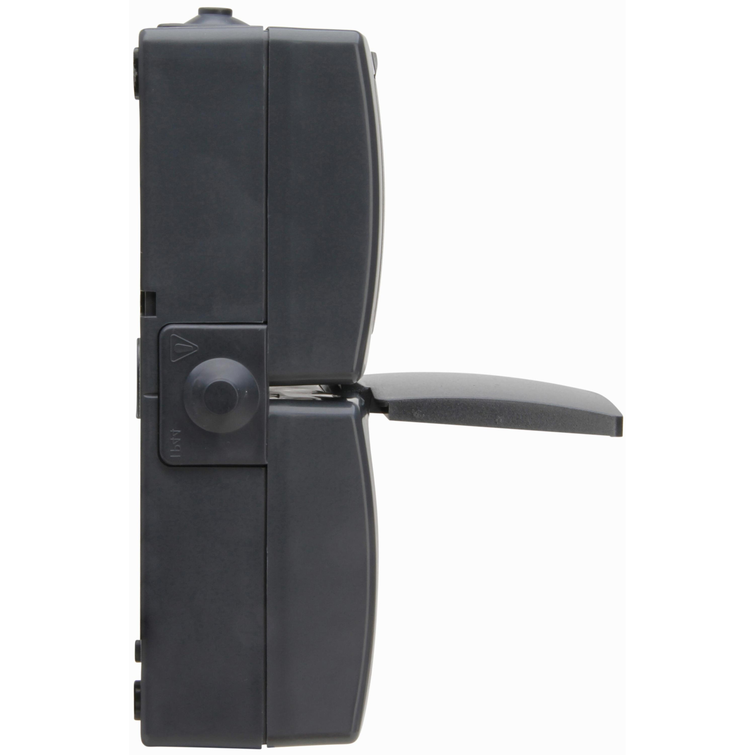 NAUTIC - wandcontactdoos 2V RA deksel IP44 verticaal, antraciet - Afbeelding 7