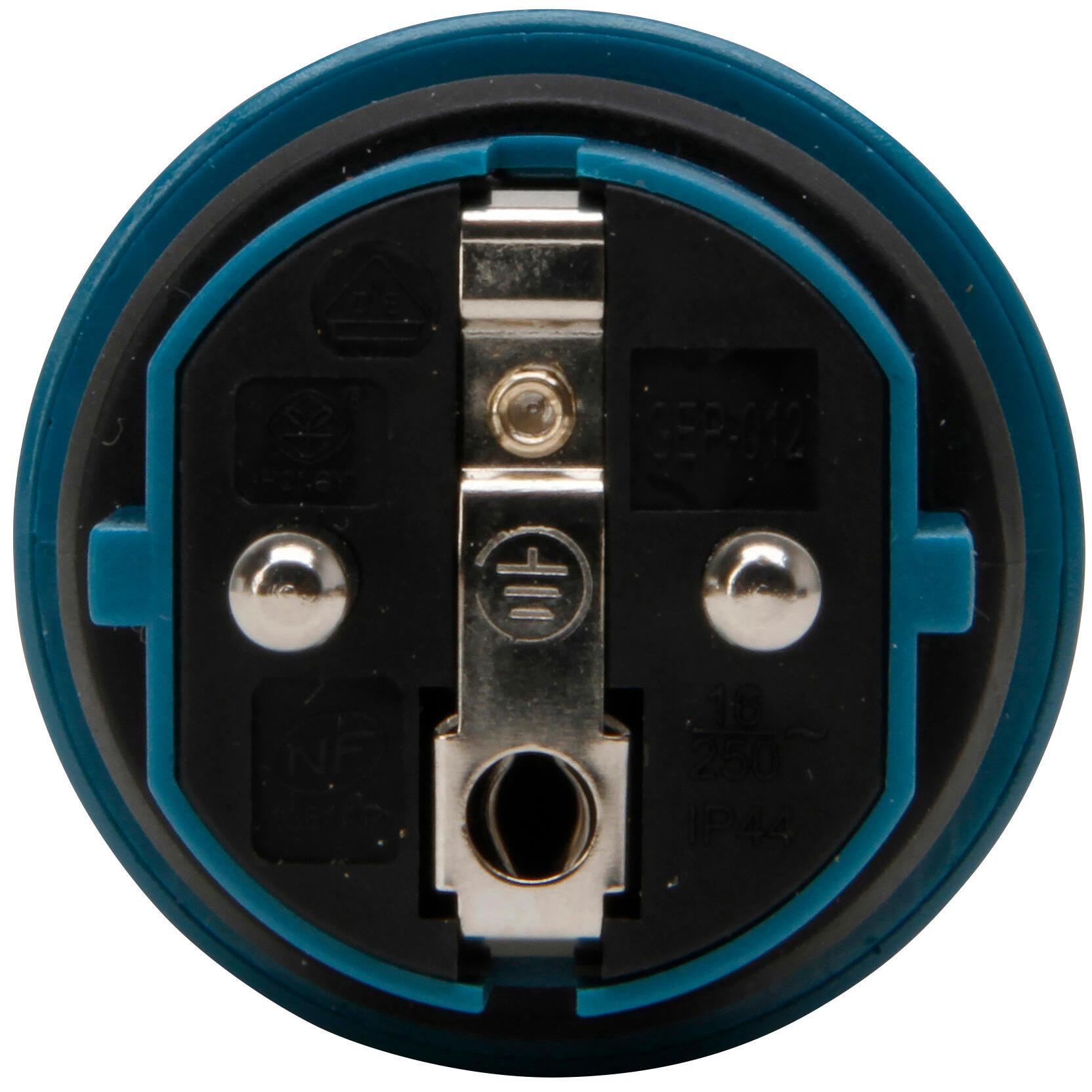 Stekker RA, rubber, CEE 7/VII IP44 16A, zwart - Afbeelding 3