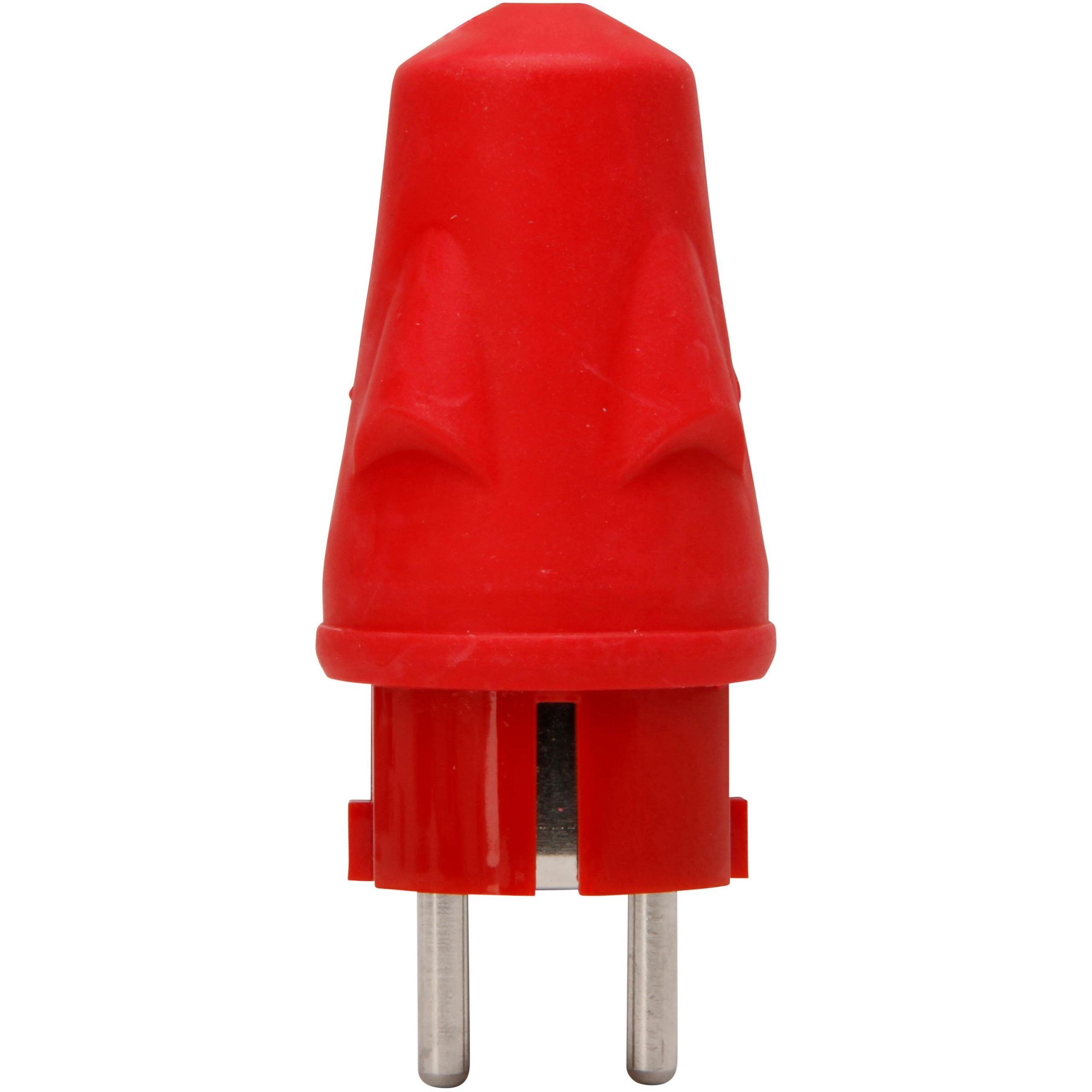 Stekker RA, rubber, CEE 7/VII IP20 16A, rood - Afbeelding 4