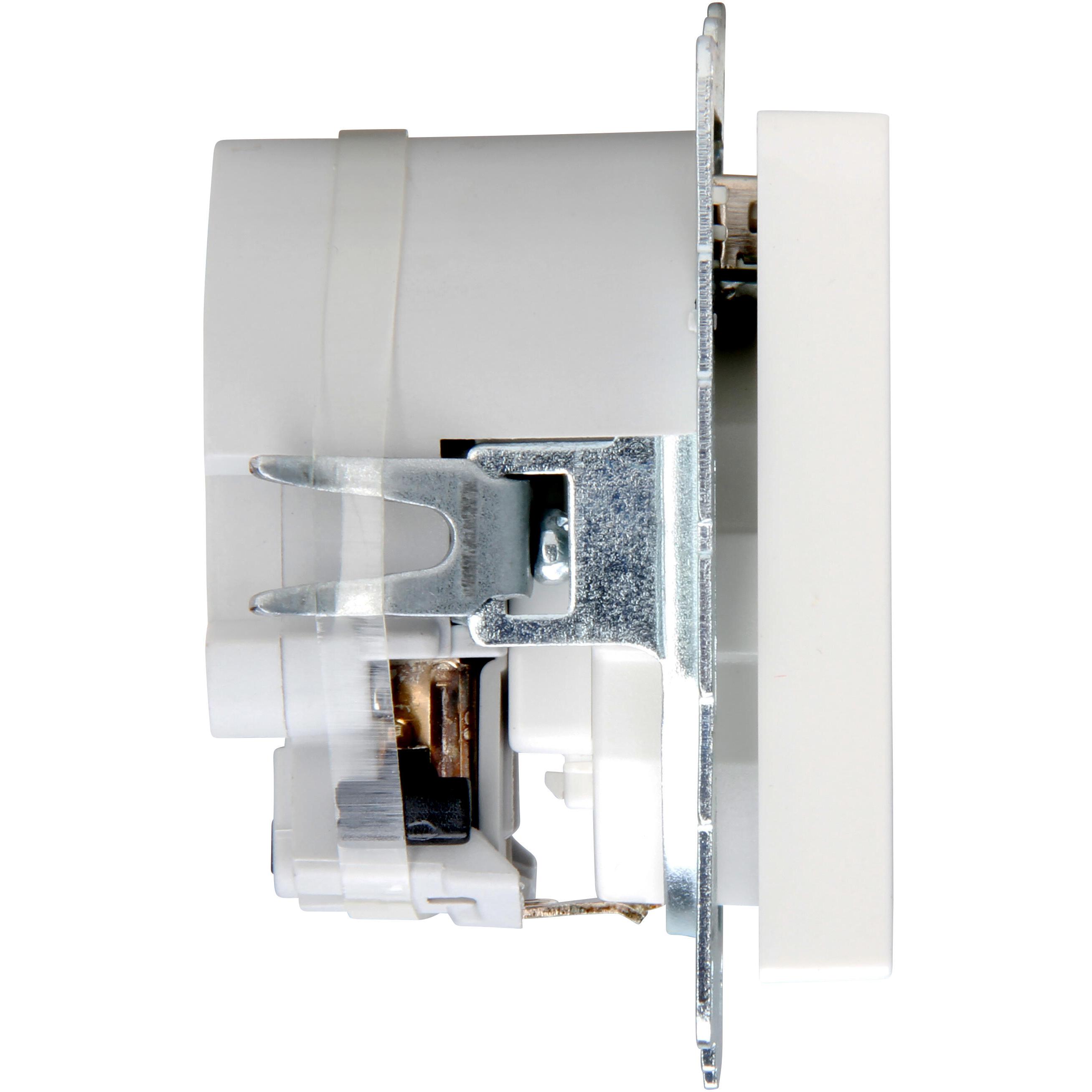 Athenis - wandcontactdoos 1V RA SH 2xUSB helder wit - Afbeelding 6