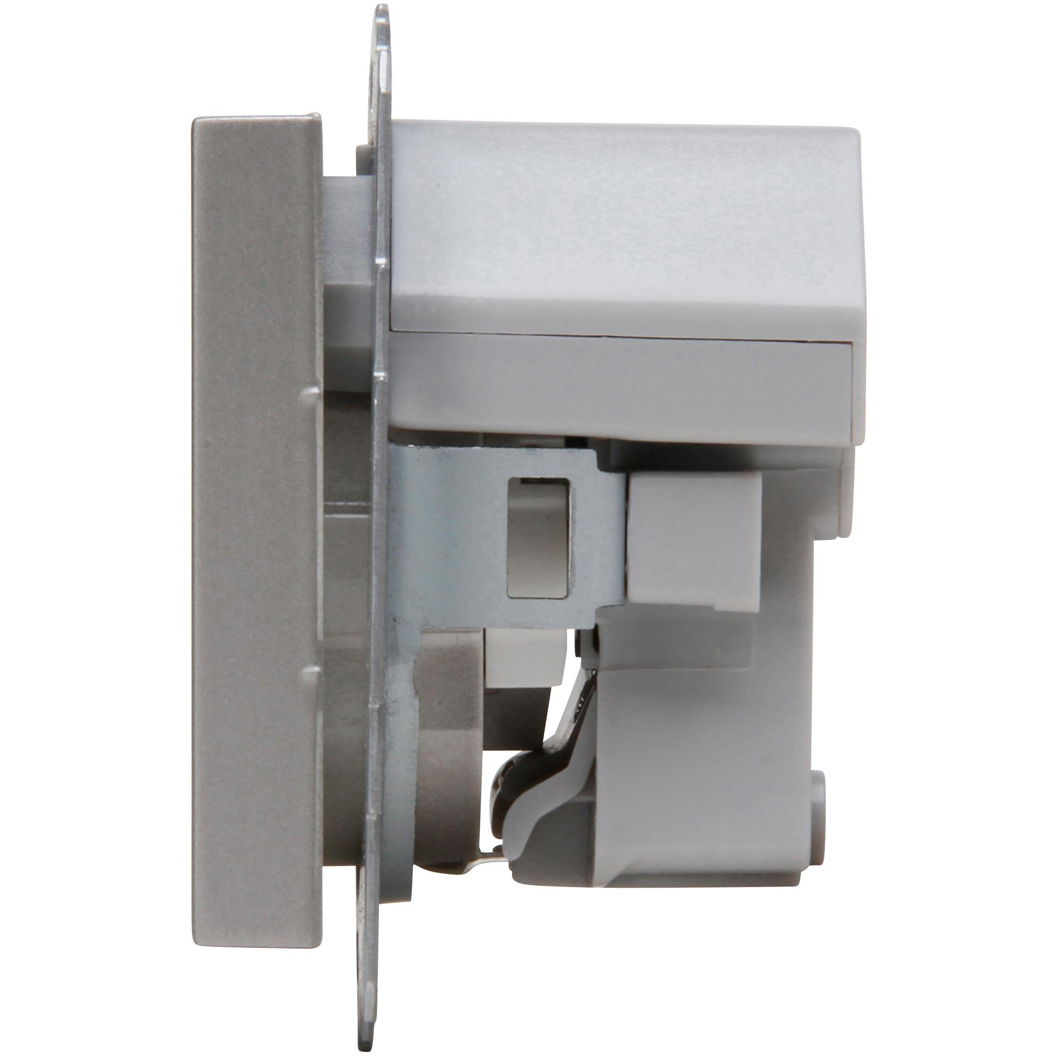 ATHENIS - Inbouwcontactdoos met aardingscontact, USB A/C-laadcontactdoos, kleur: staal - Afbeelding 6