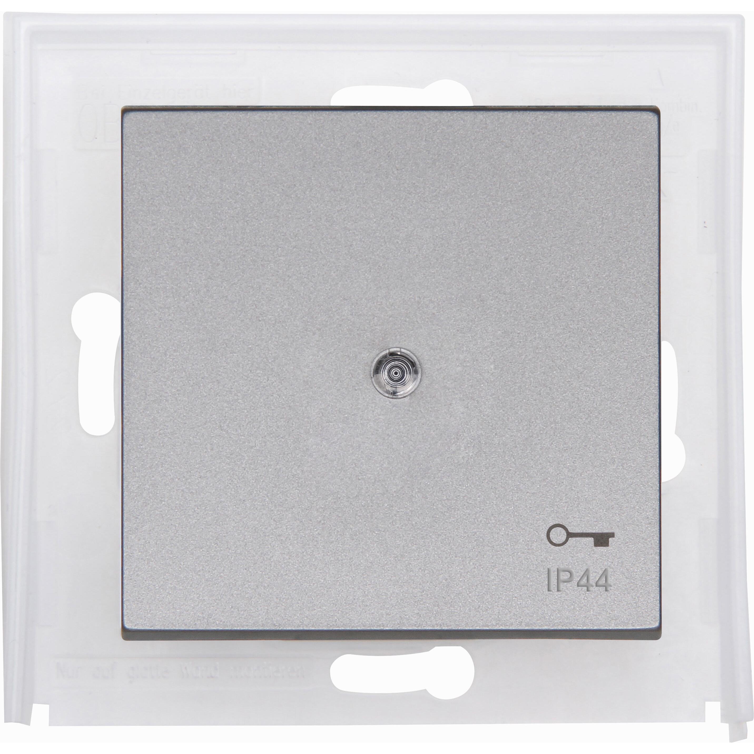 HK07 IP44 - wip enkel met lens transparant, symbool "Sleutel", IP44, staal