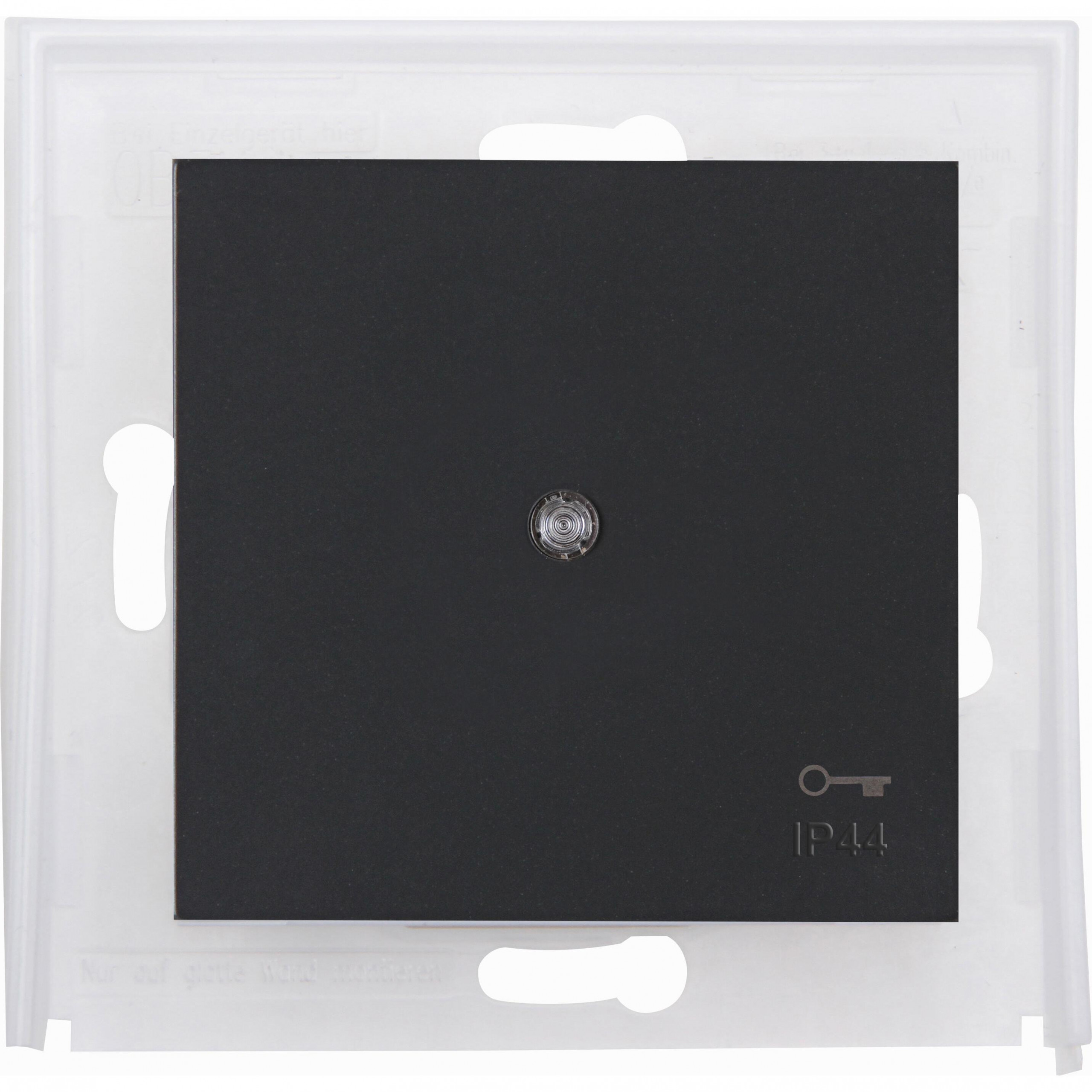 HK07 IP44 - wip enkel met lens transp., symbool "Sleutel", IP44, antraciet