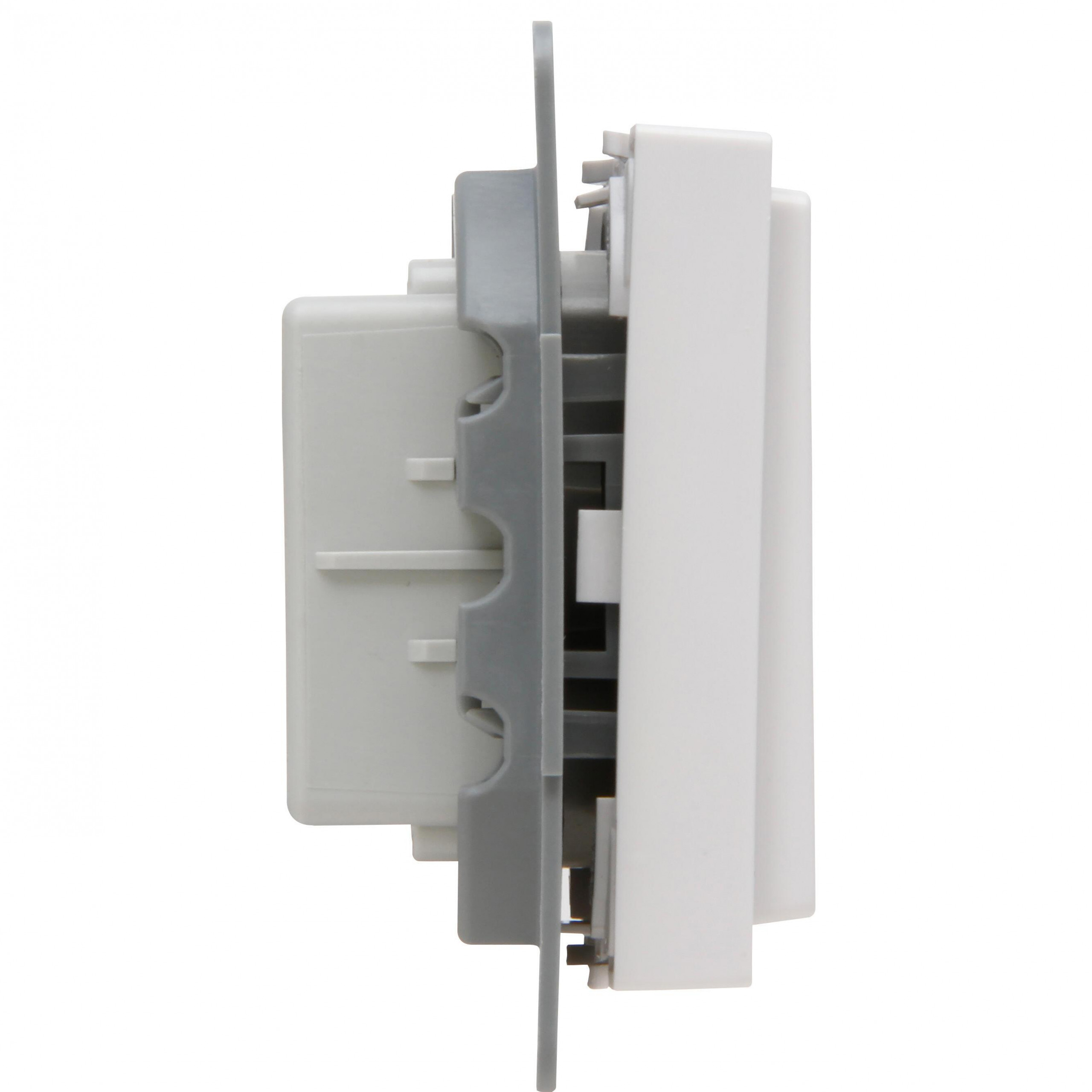 HK07 - Jalousiedrukschakelaar met midden positie, compleet, helder wit - Afbeelding 7