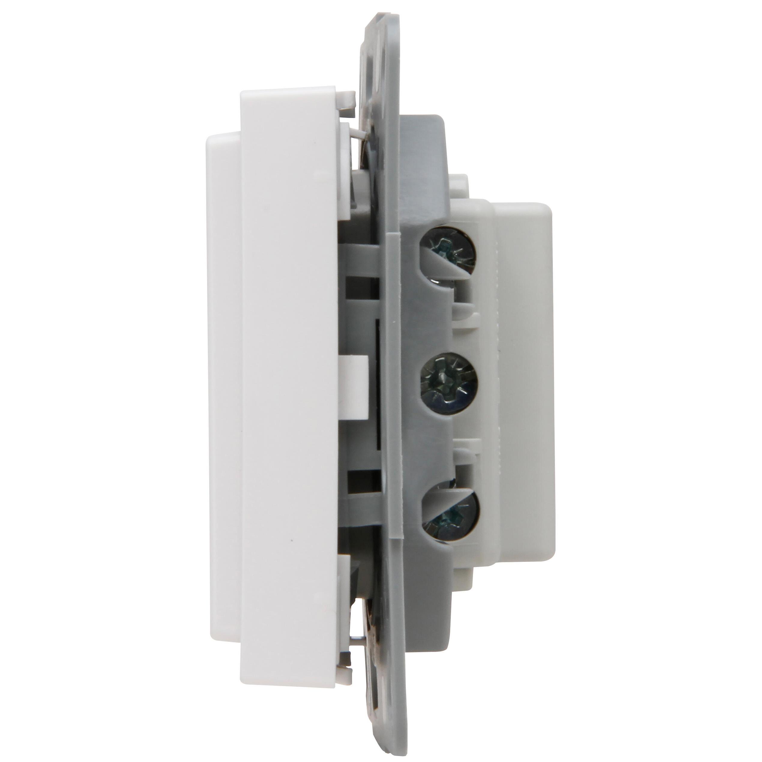 HK07 - Jalousiedrukschakelaar met midden positie, compleet, helder wit - Afbeelding 5