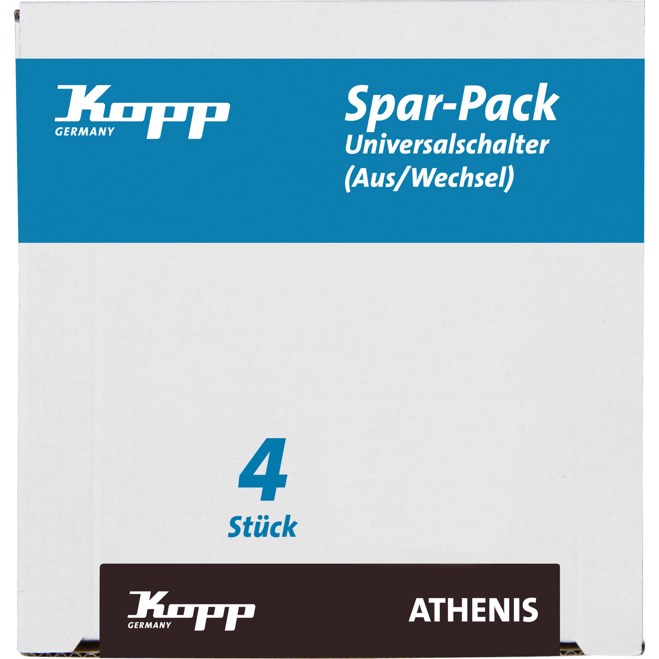 Athenis - wisselschakelaar staal 4-pack