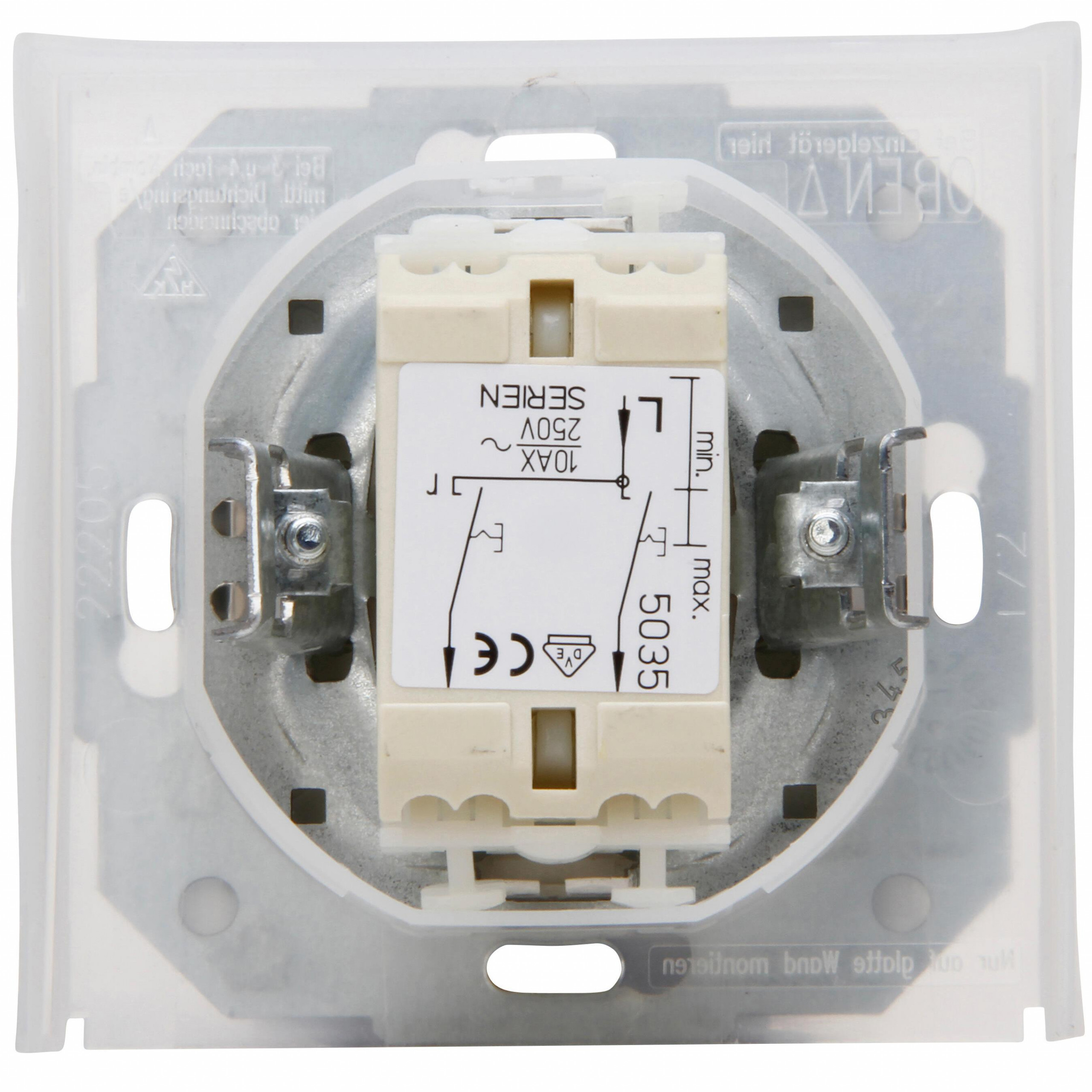 ATHENIS IP44 - serieschakelaar staal - Afbeelding 4