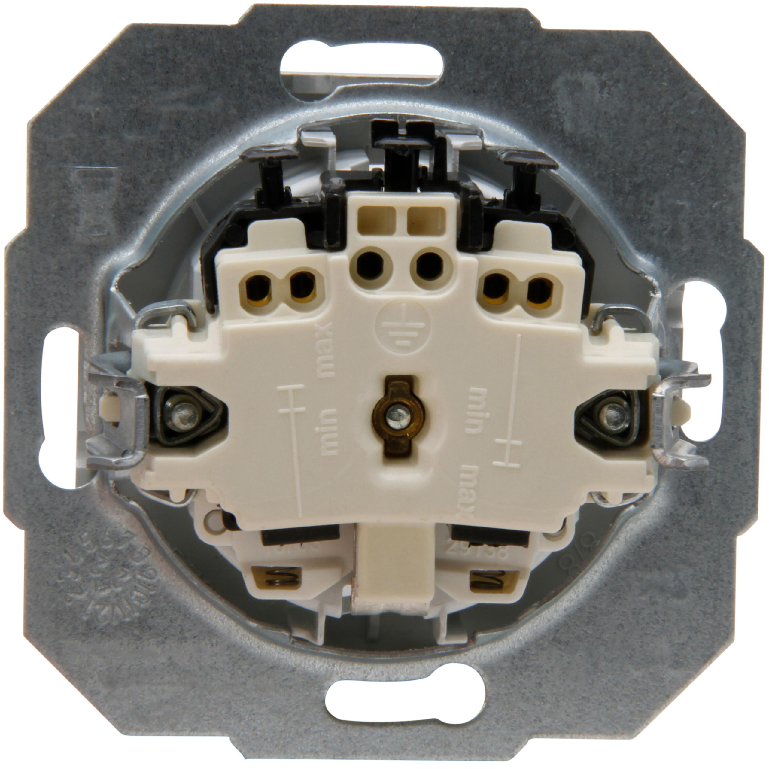 PARIS - wandcontactdoos 1V RA SH, kleur: zilver - Afbeelding 3