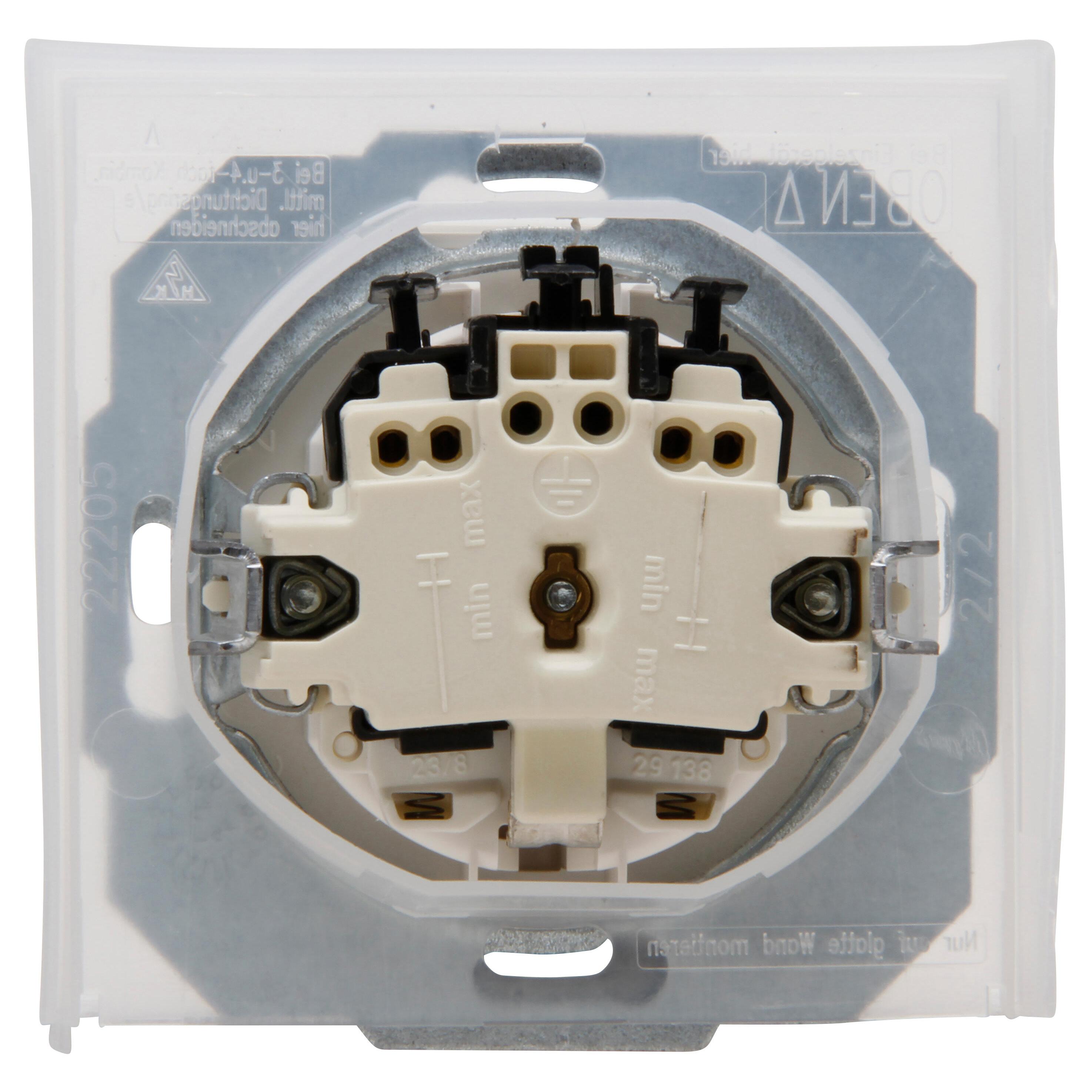 Athenis - wandcontactdoos IP44 1V RA SH helder wit - Afbeelding 3